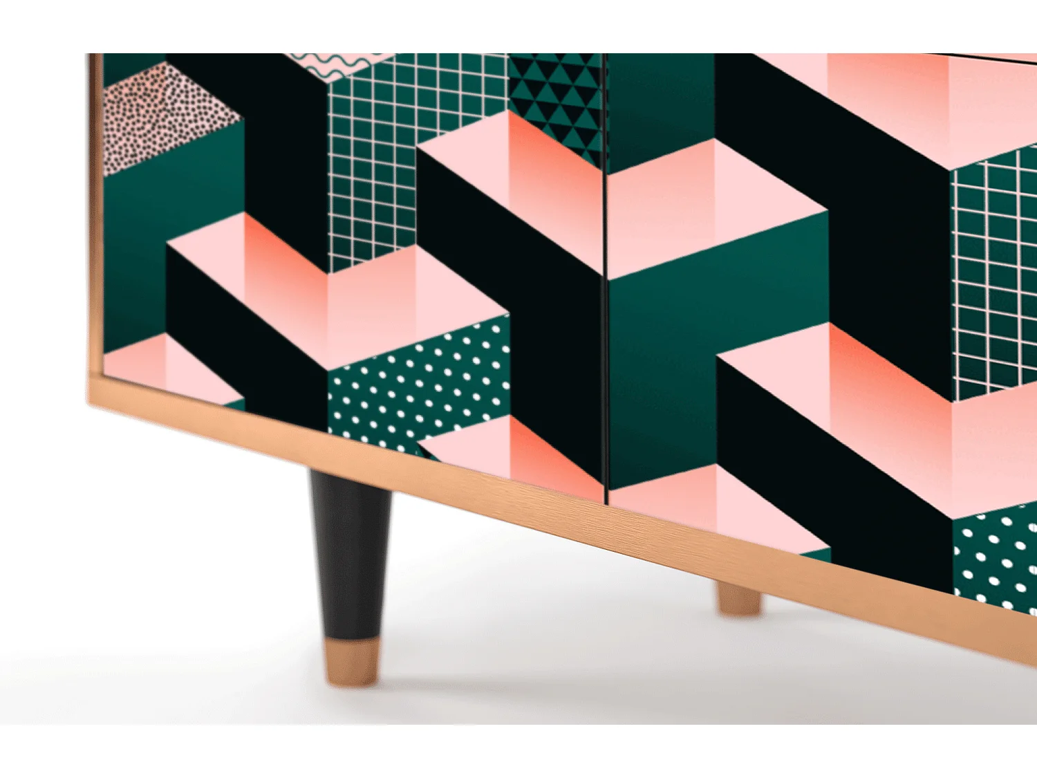 Aparador - 94x96x48 cm - BS3 - Geometric Madness, Nogueira