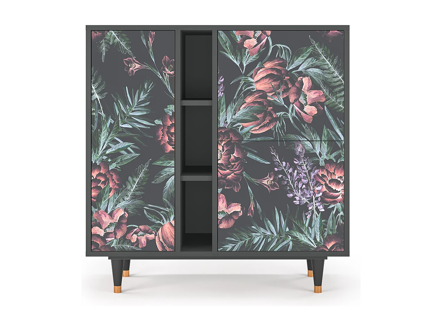 Credenza - 94х96х41 cm - BS5 - Dark Peonies, Antracite