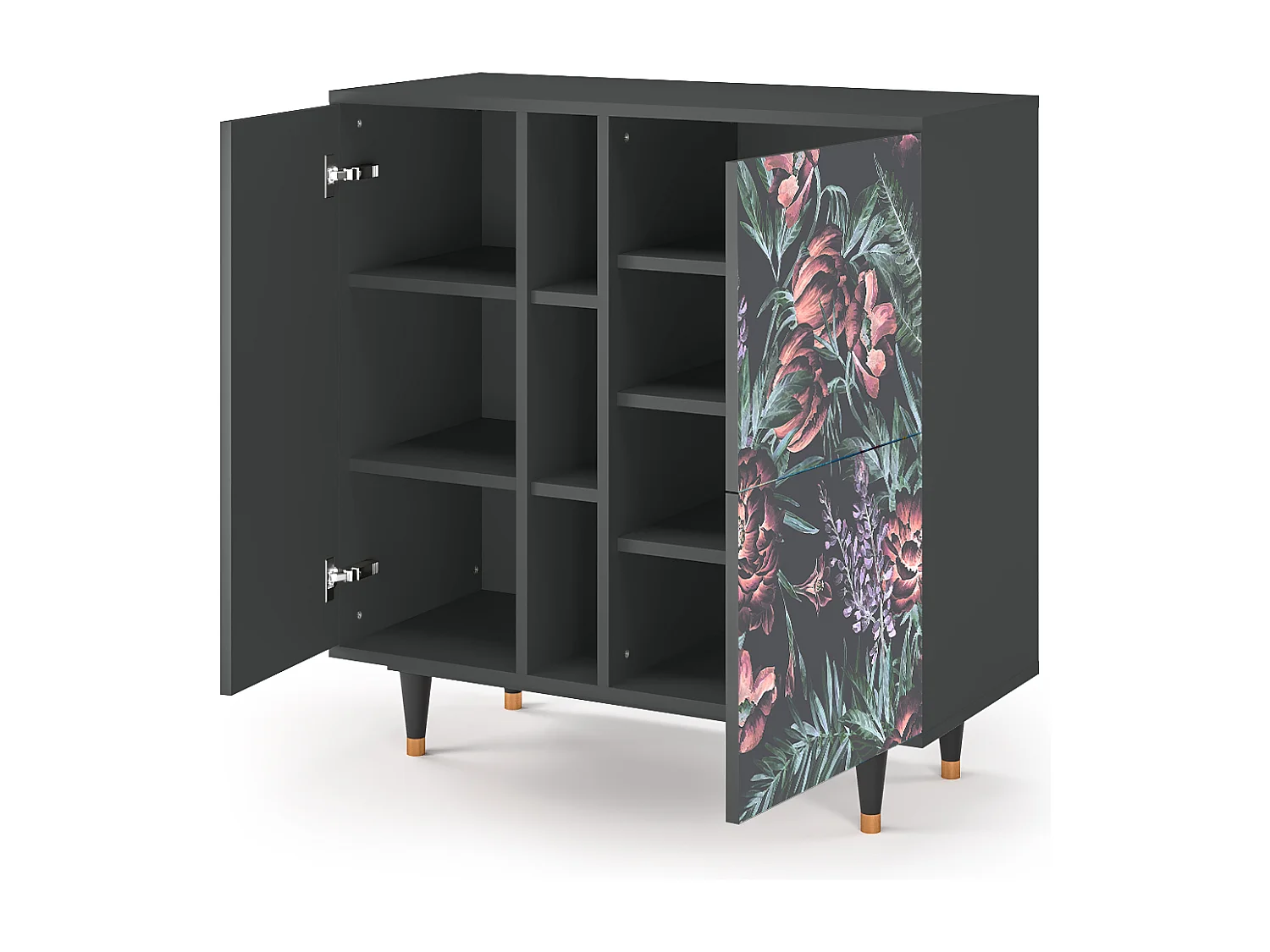 Credenza - 94х96х41 cm - BS5 - Dark Peonies, Antracite