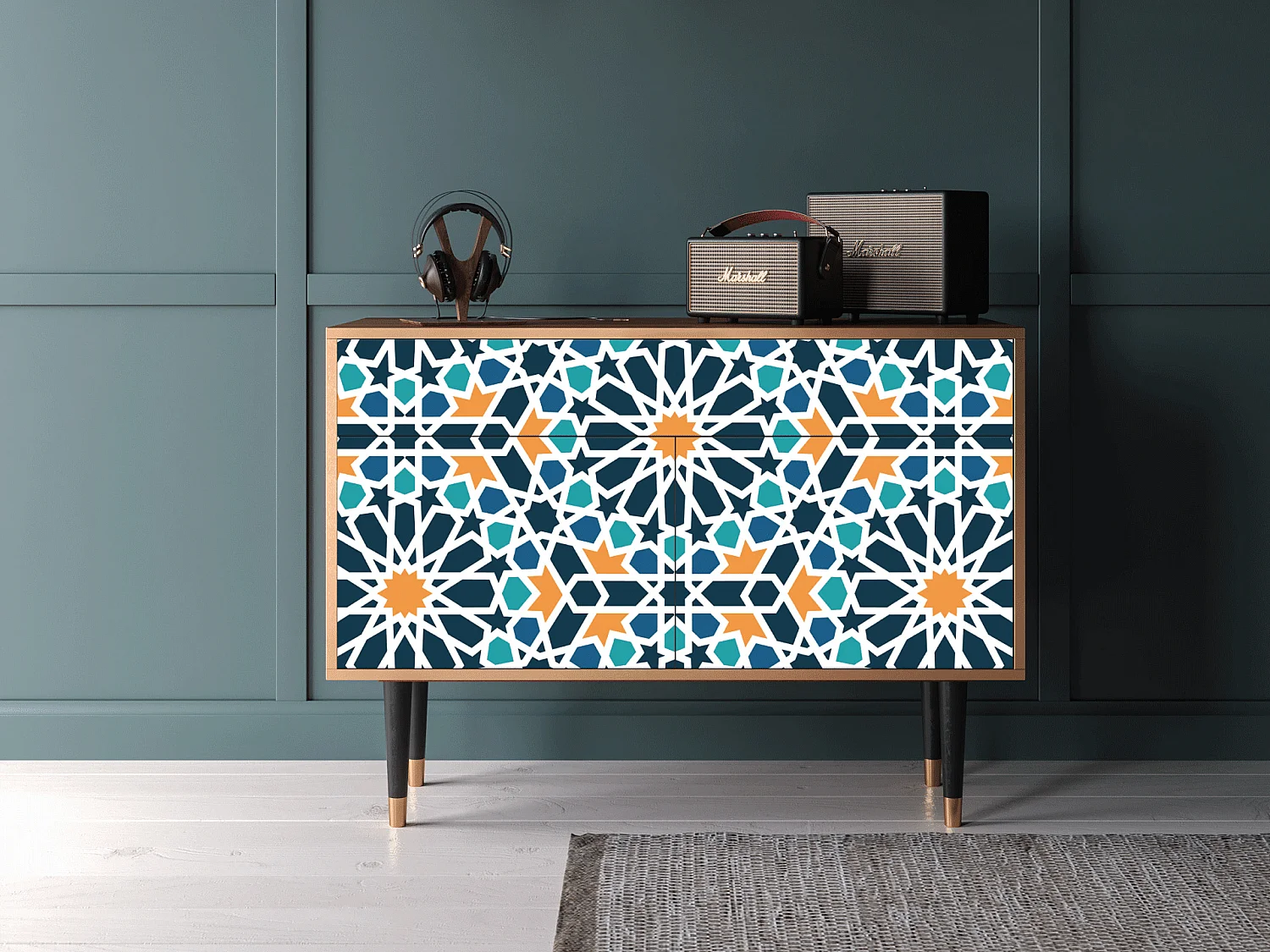 Credenza - 115x85x48 cm - BS4 - Kaleidoscope, Noce