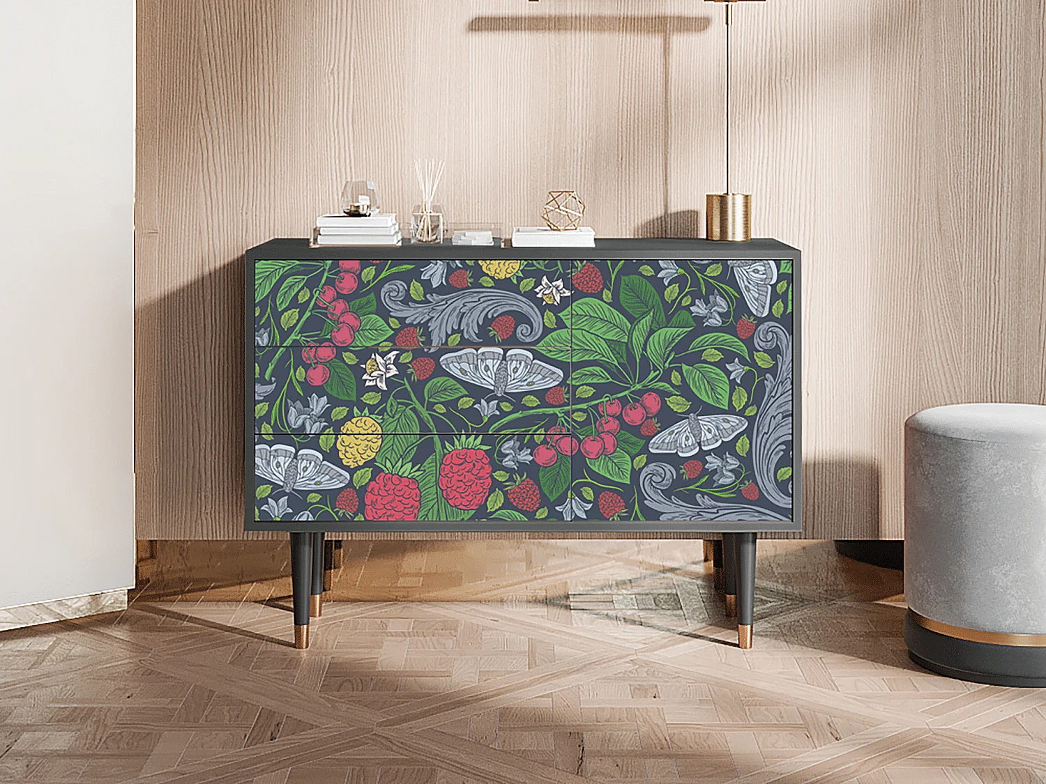 Buffet - 115х84х41 cm - S3 - Summer Berries, Anthracite