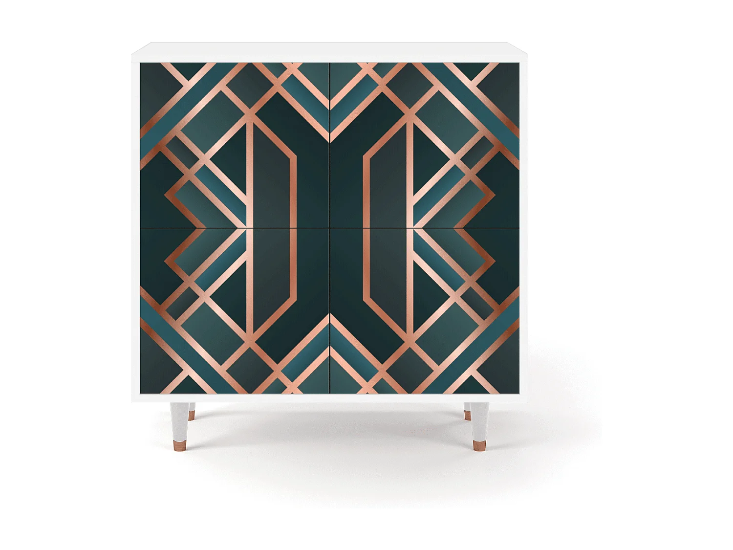 Buffet - 94x96x48 cm - BS3 - Bronze Crossroad, Blanc