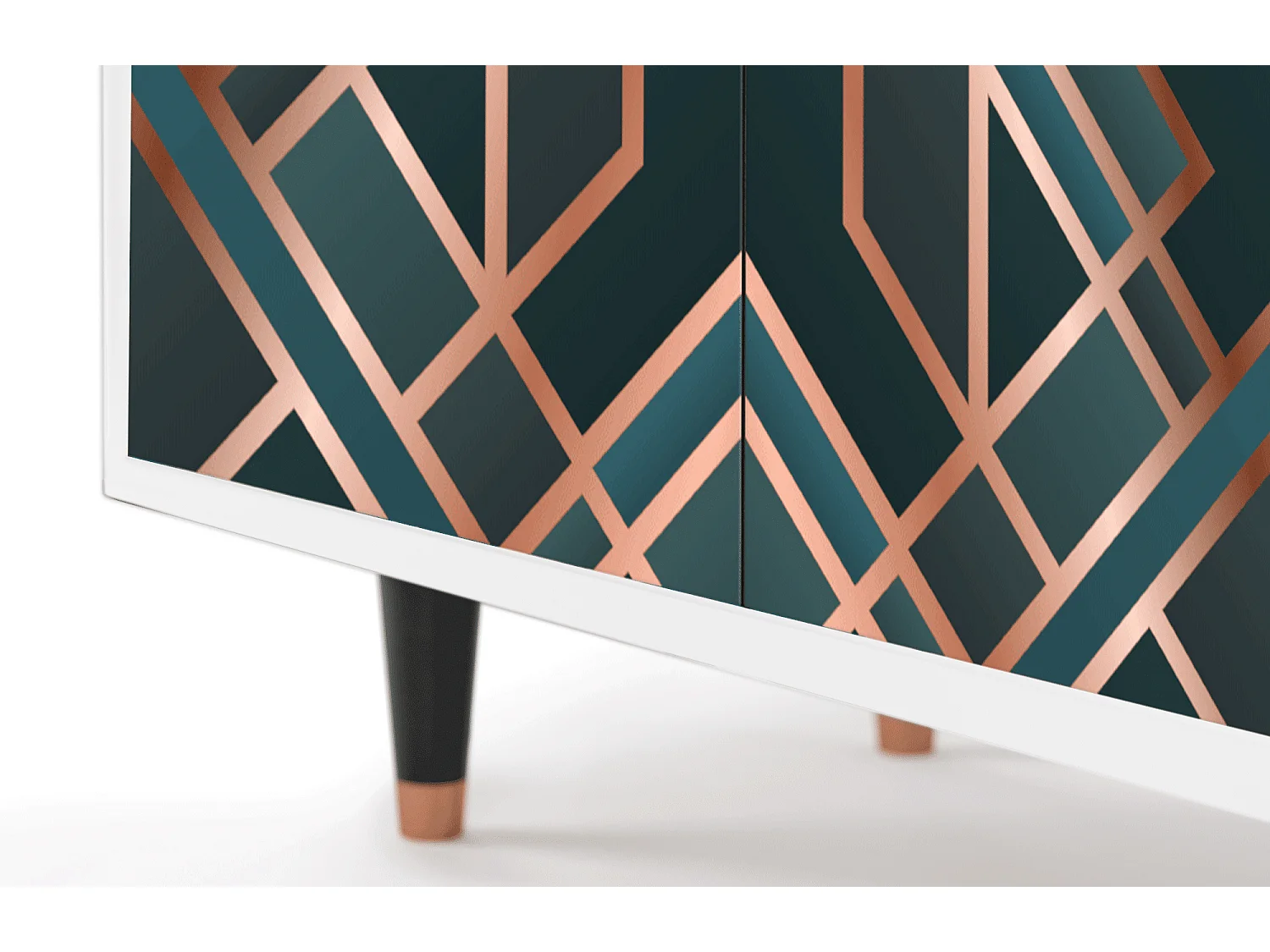 Buffet - 94x96x48 cm - BS3 - Bronze Crossroad, Blanc