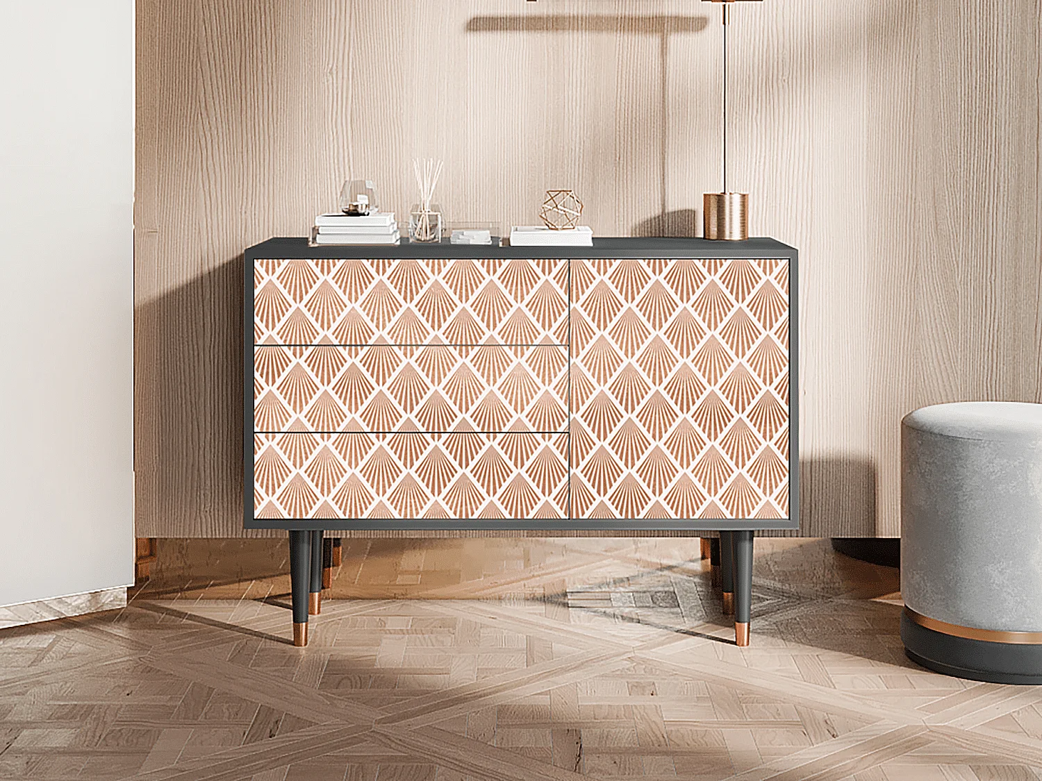 Credenza - 115х84х41 cm - S3 - Pastel Sunrise, Antracite