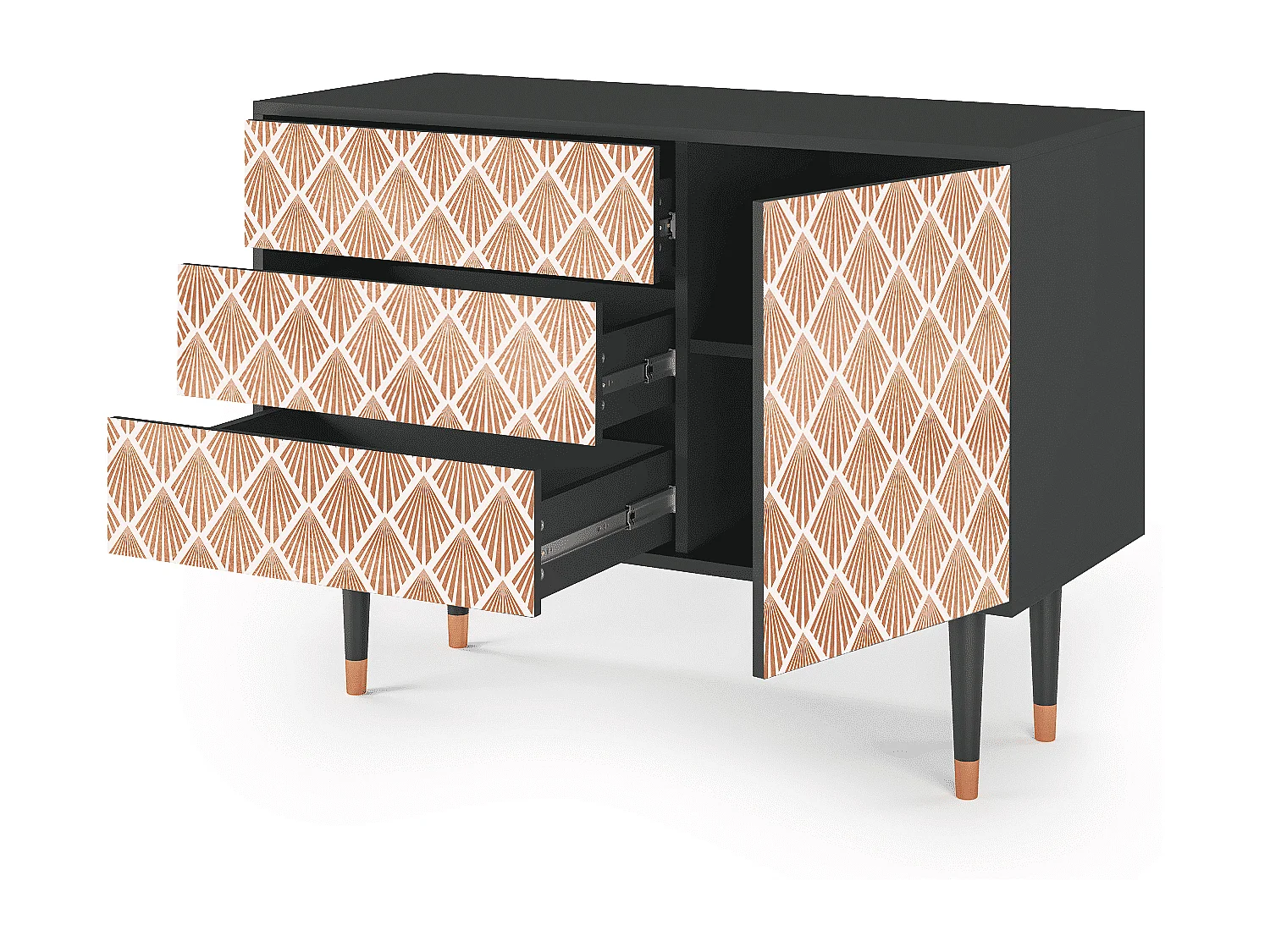 Credenza - 115х84х41 cm - S3 - Pastel Sunrise, Antracite