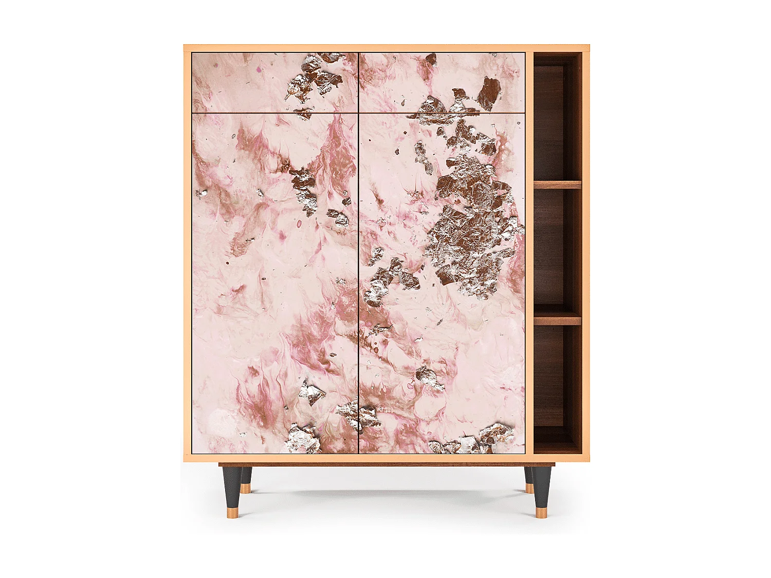 Credenza - 96х110х41 cm - BS6 - Cotton Candy, Noce