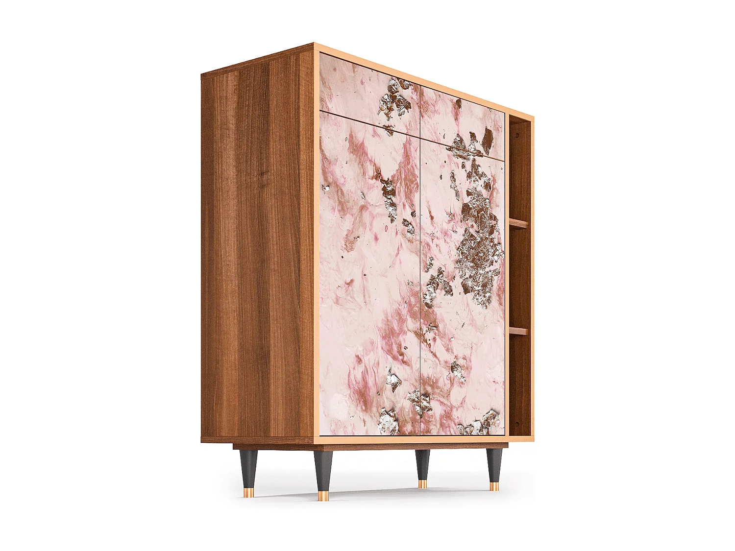 Credenza - 96х110х41 cm - BS6 - Cotton Candy, Noce