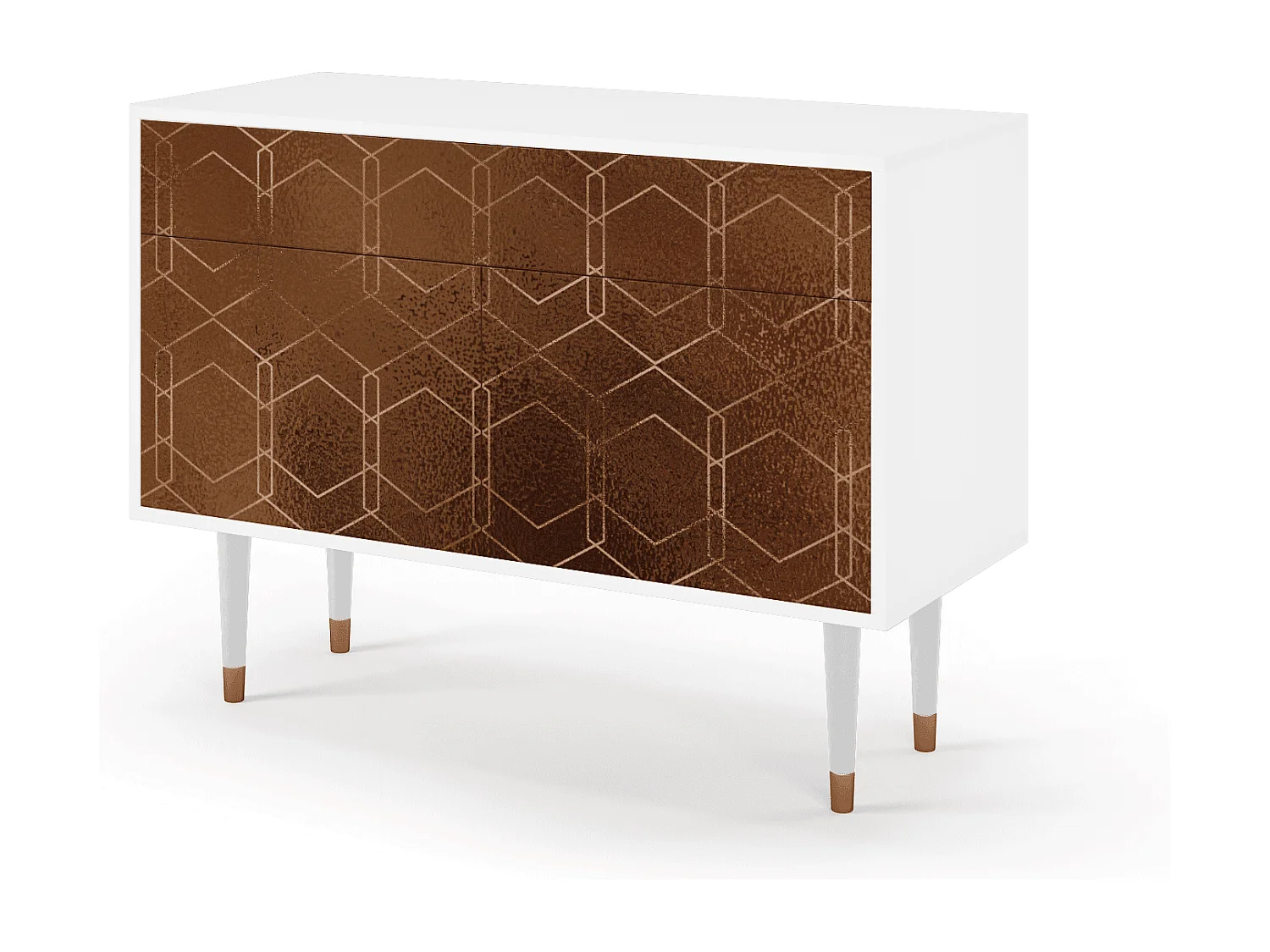 Aparador - 115x85x48 cm - BS4 - Chocolate Bar, Branco