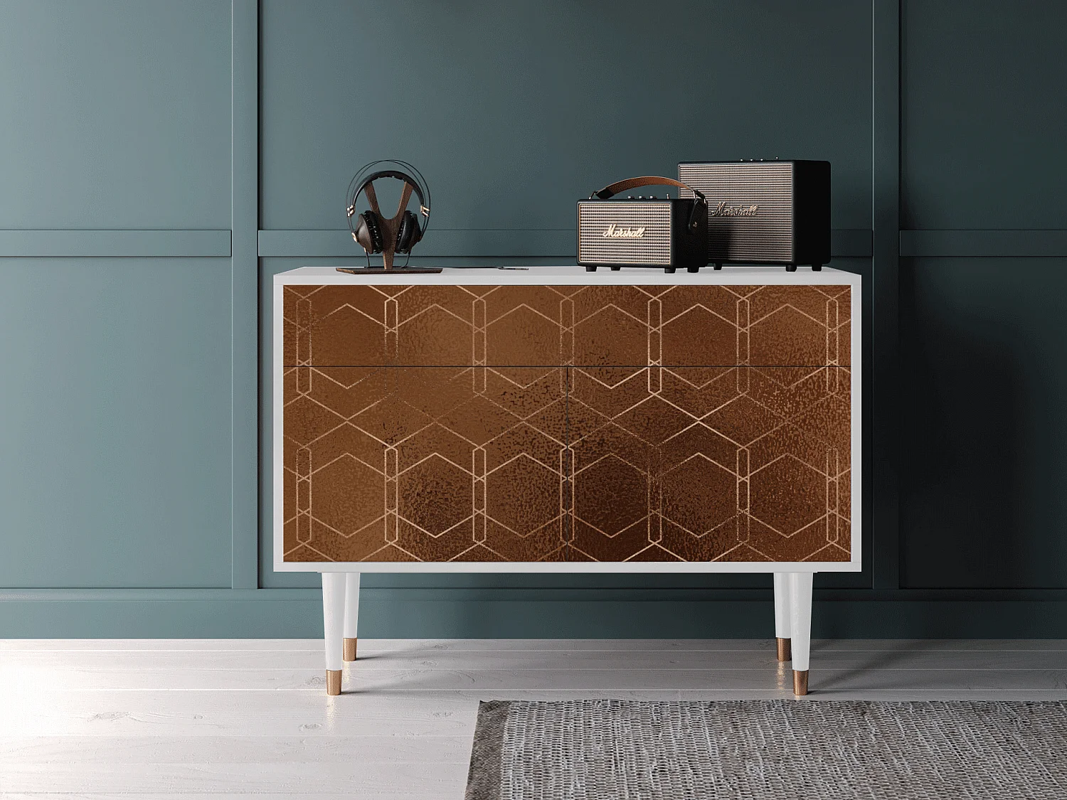 Buffet - 115x85x48 cm - BS4 - Chocolate Bar, Blanc