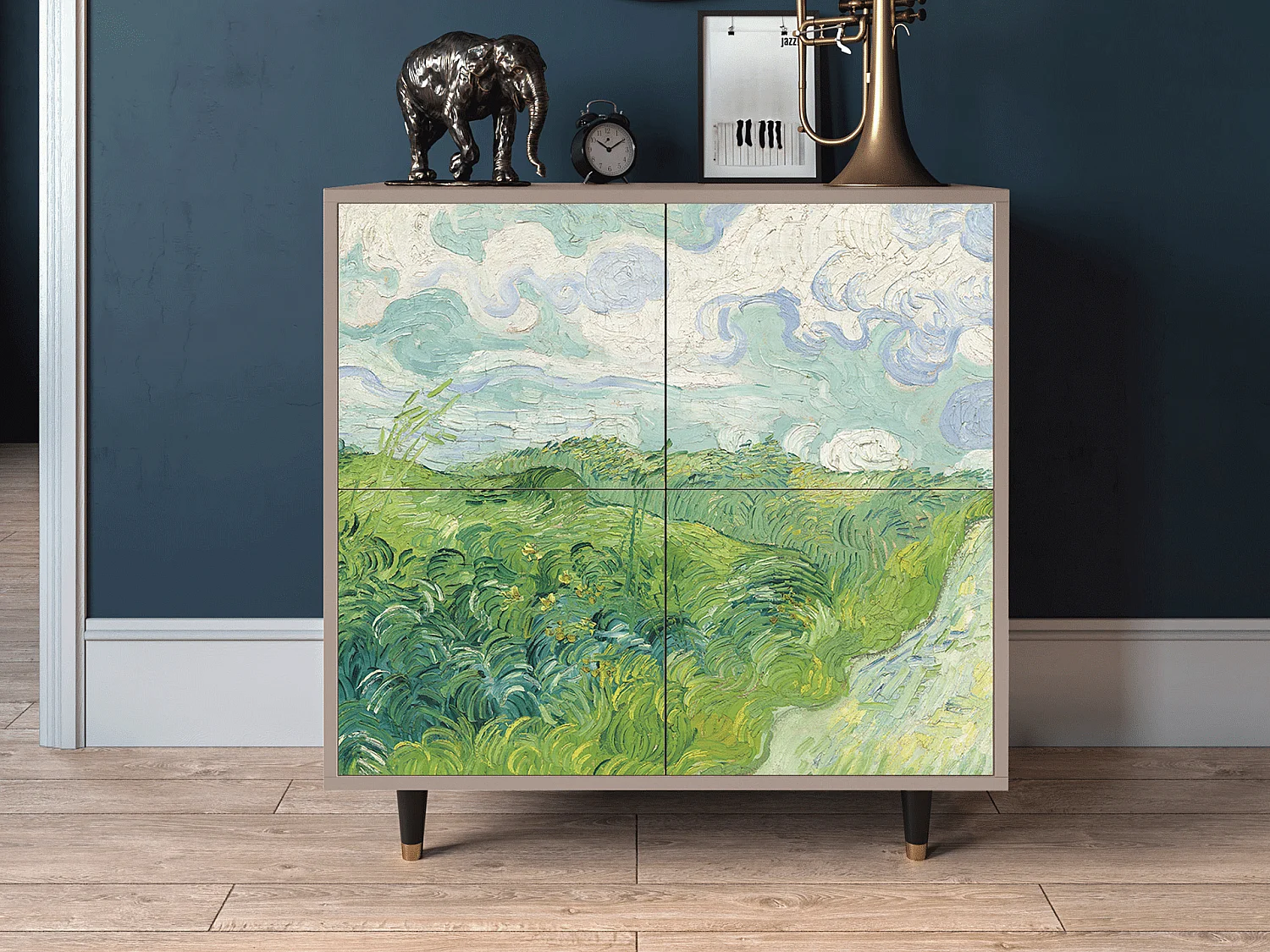 Dressoir - 94x96x48 cm - BS3 - Green Wheat Fields, Latte