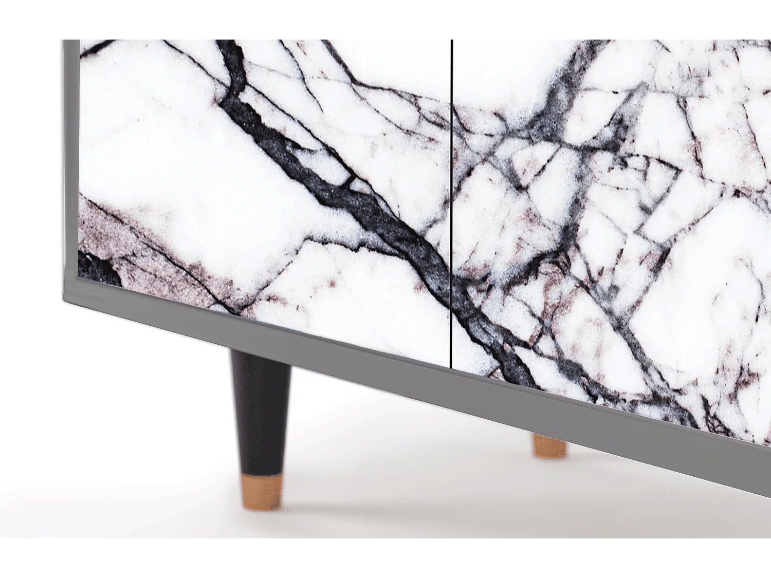 Dressoir - 94x96x48 cm - BS3 - Raven Marble, Grijs