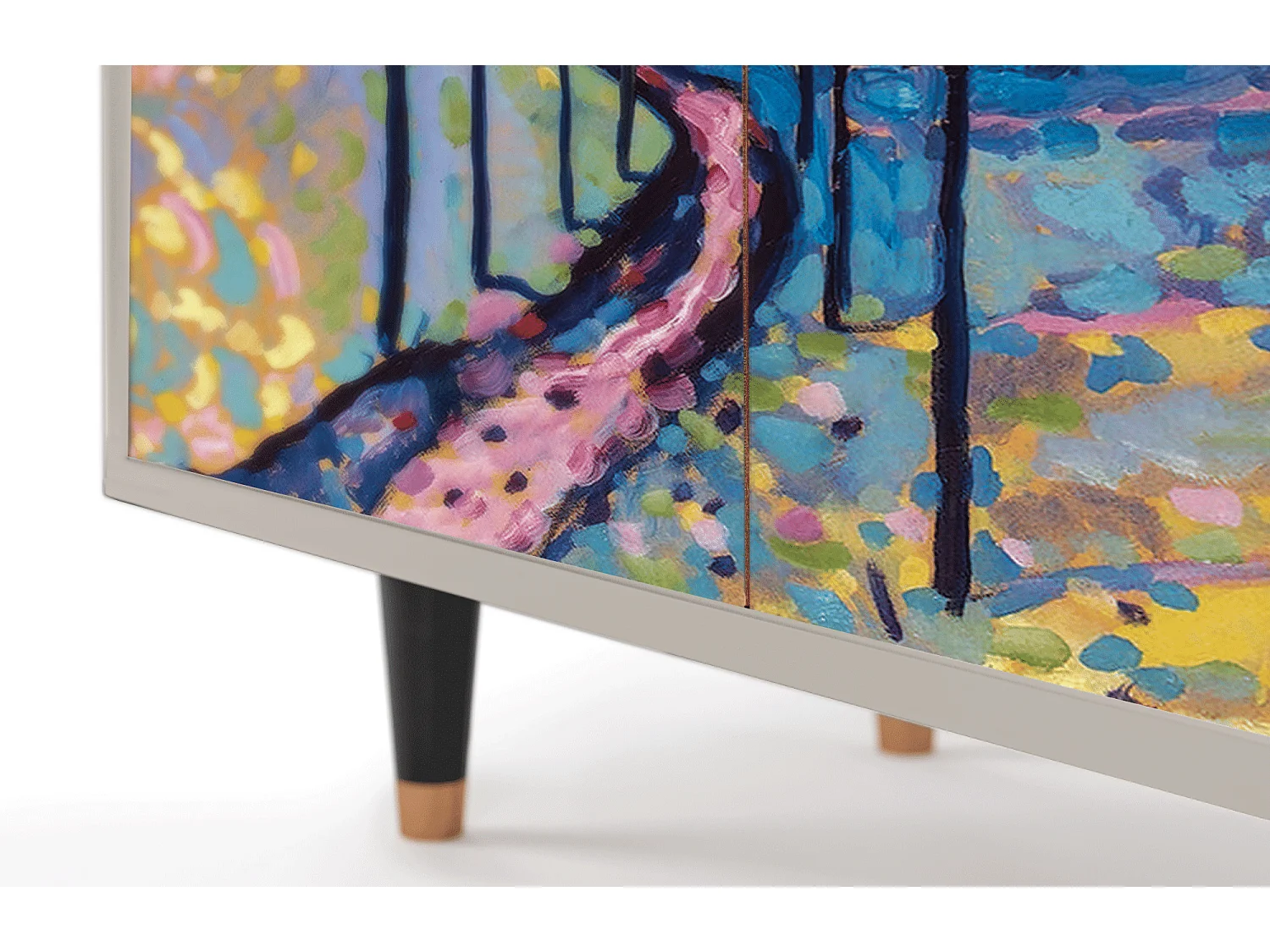 Kredens - 94x96x48 cm - BS3 - Winter Landscape, Piaskowy