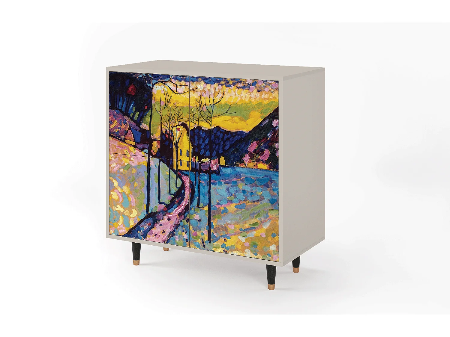 Kredens - 94x96x48 cm - BS3 - Winter Landscape, Piaskowy