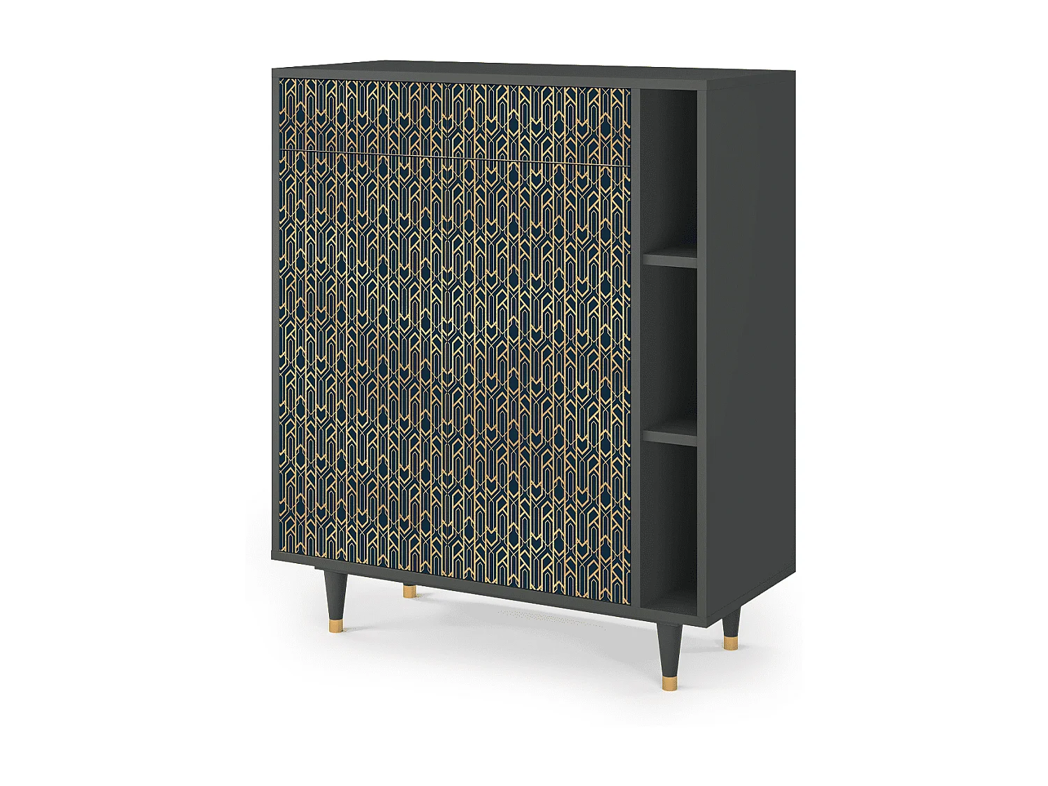 Kredens - 96х110х41 cm - BS6 - Golden Empire, Antracyt