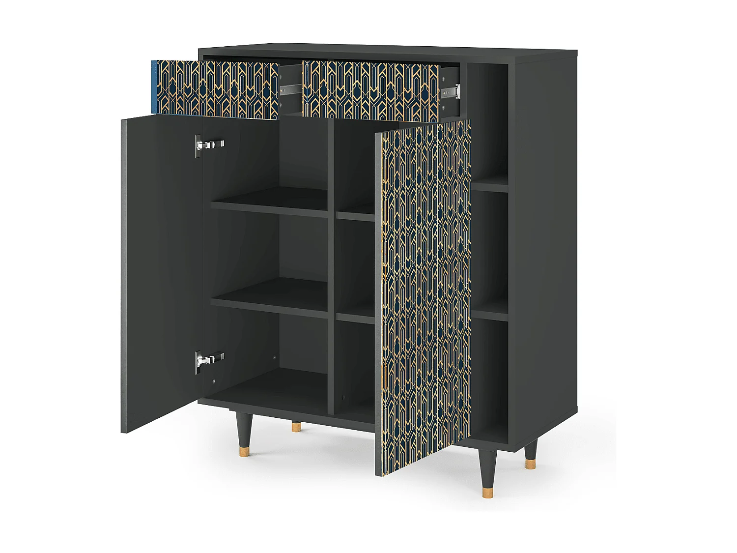 Kredens - 96х110х41 cm - BS6 - Golden Empire, Antracyt