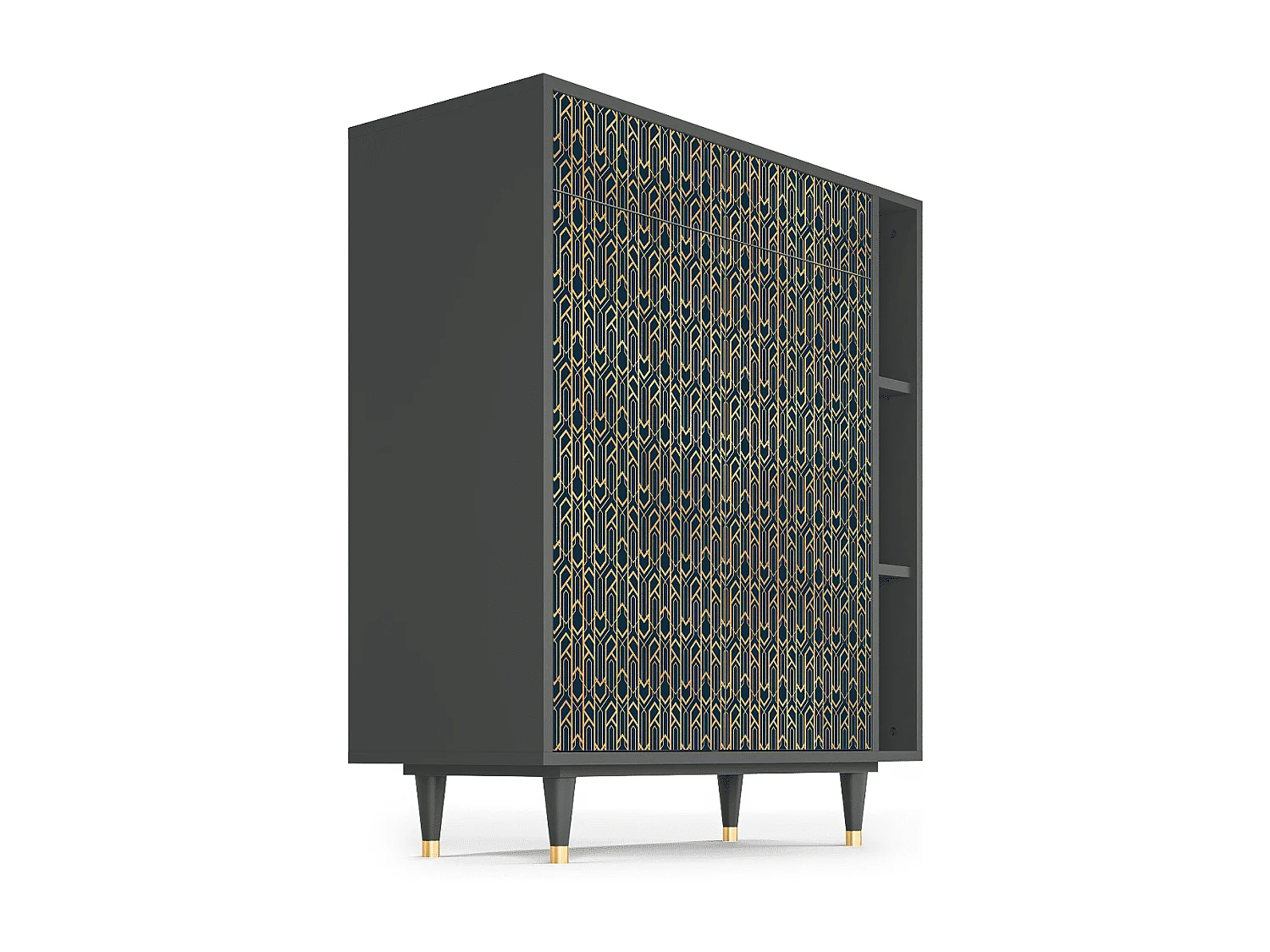 Kredens - 96х110х41 cm - BS6 - Golden Empire, Antracyt