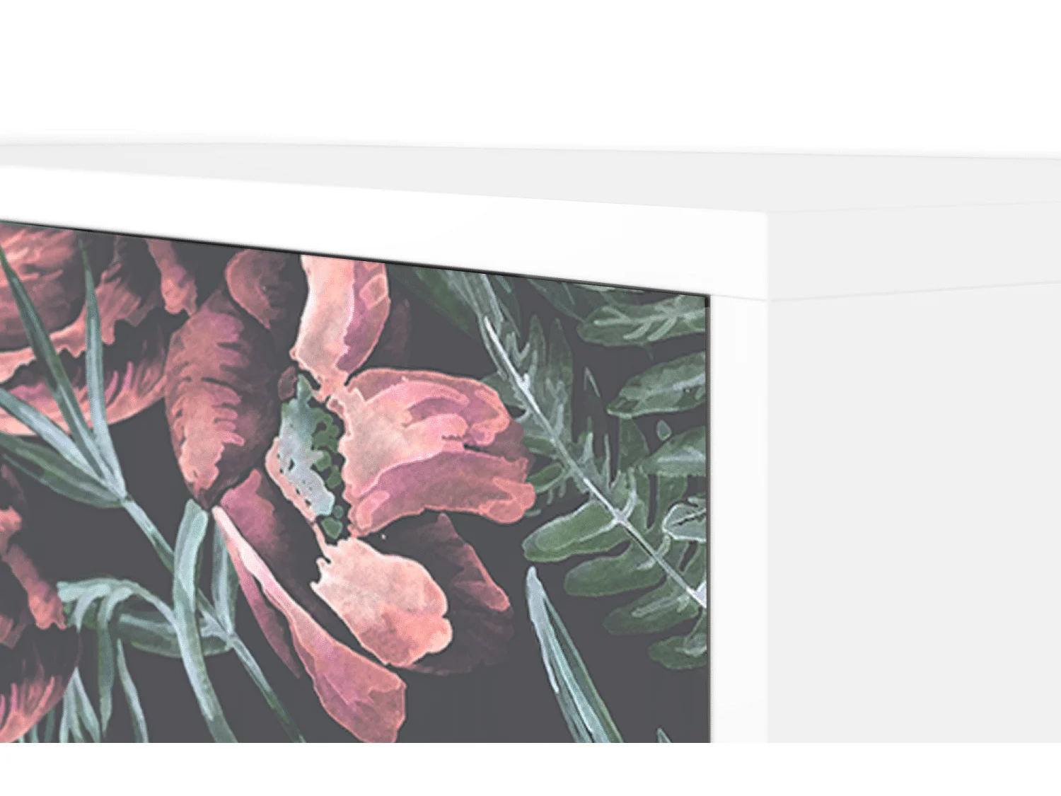 Buffet - 115х84х41 cm - S3 - Dark Peonies, Blanc