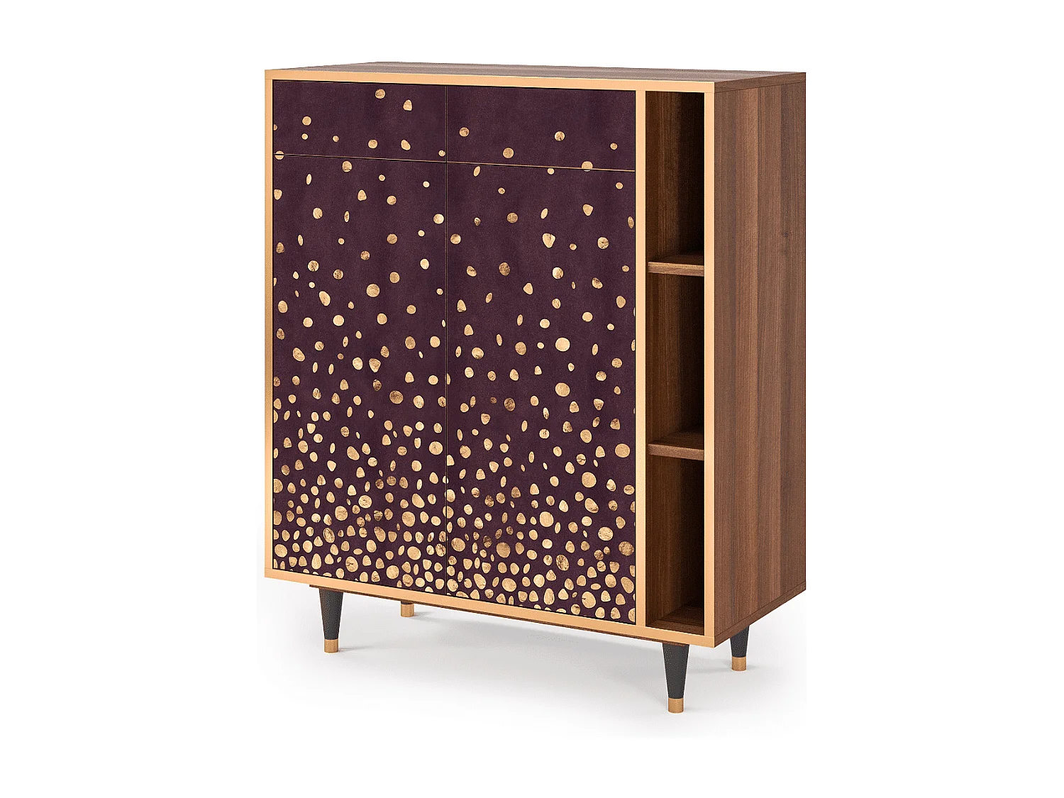 Kredens - 96х110х41 cm - BS6 - Glowworms, Orzech