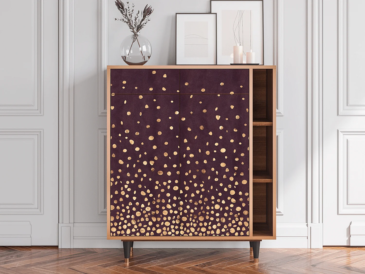 Credenza - 96х110х41 cm - BS6 - Glowworms, Noce