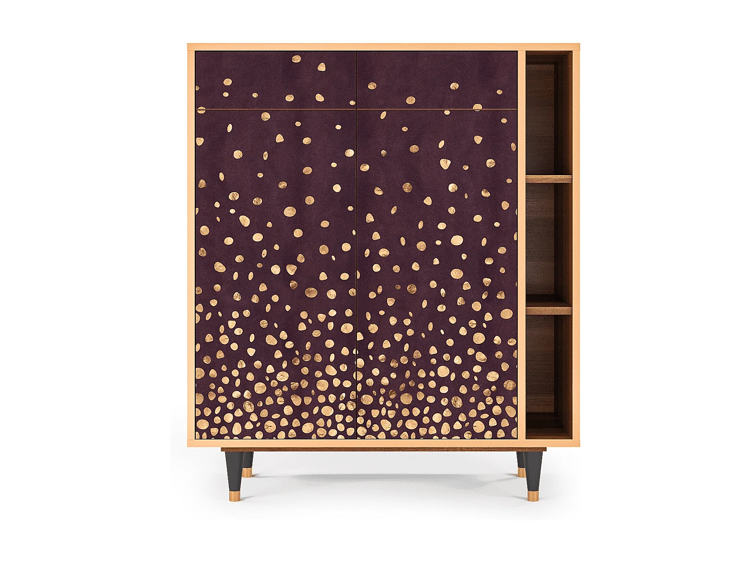 Credenza - 96х110х41 cm - BS6 - Glowworms, Noce