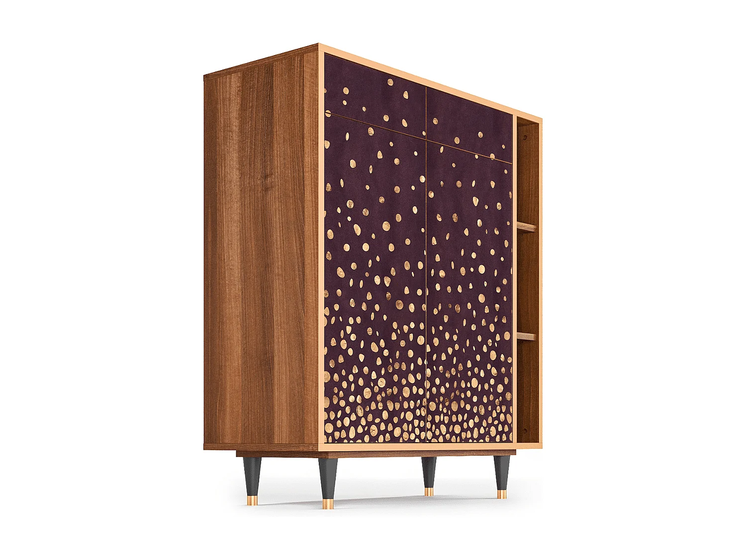 Credenza - 96х110х41 cm - BS6 - Glowworms, Noce