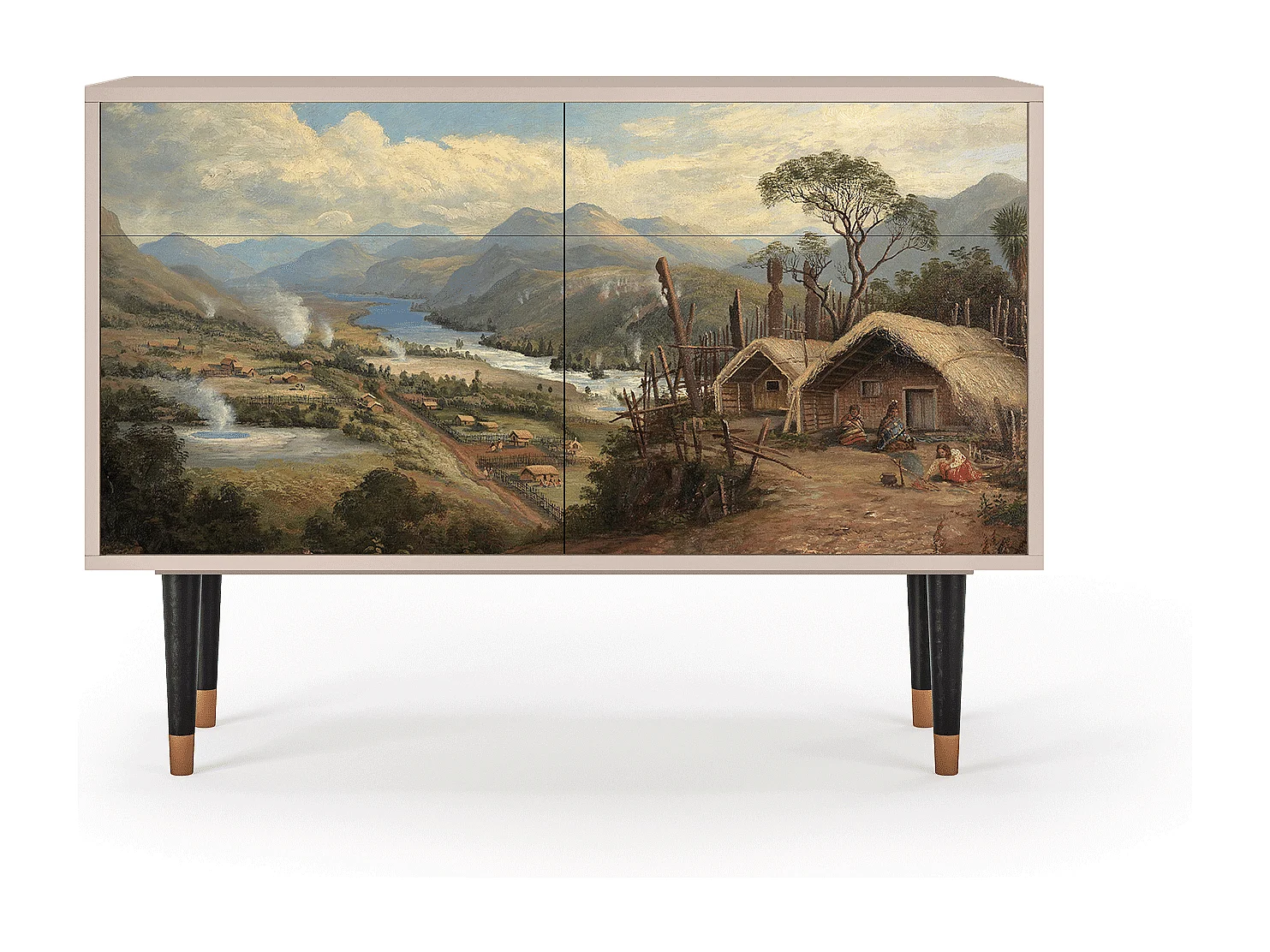 Buffet - 115x85x48 cm - BS4 - View Across the Plains , Latte