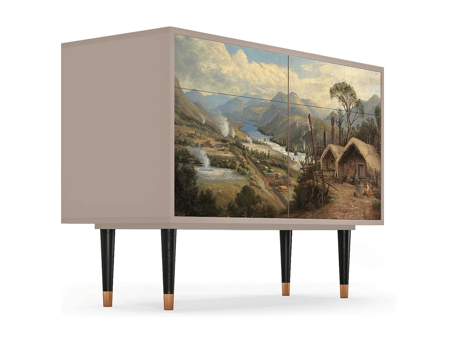 Buffet - 115x85x48 cm - BS4 - View Across the Plains , Latte