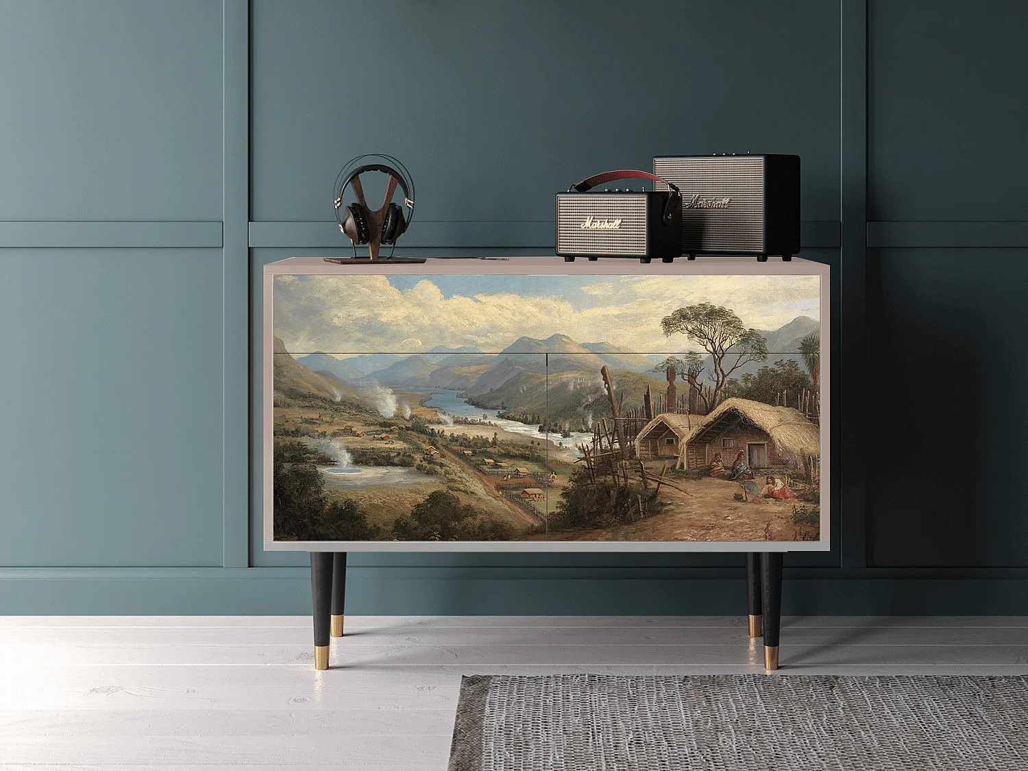 Credenza - 115x85x48 cm - BS4 - View Across the Plains , Latte