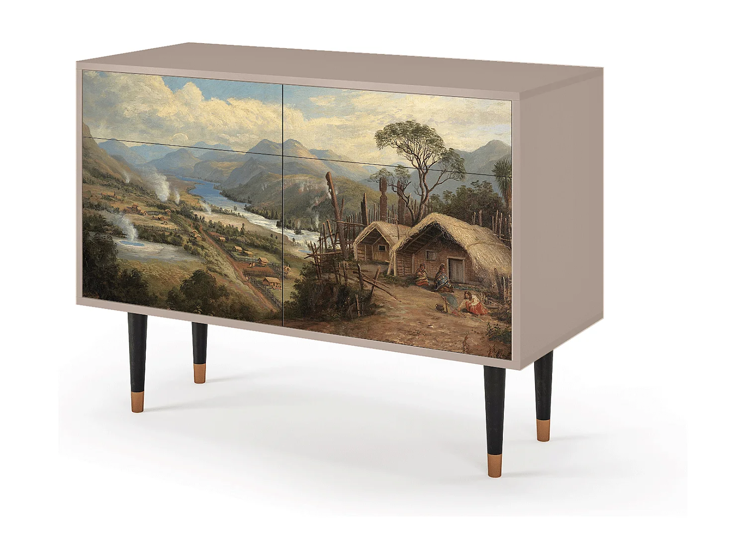 Credenza - 115x85x48 cm - BS4 - View Across the Plains , Latte