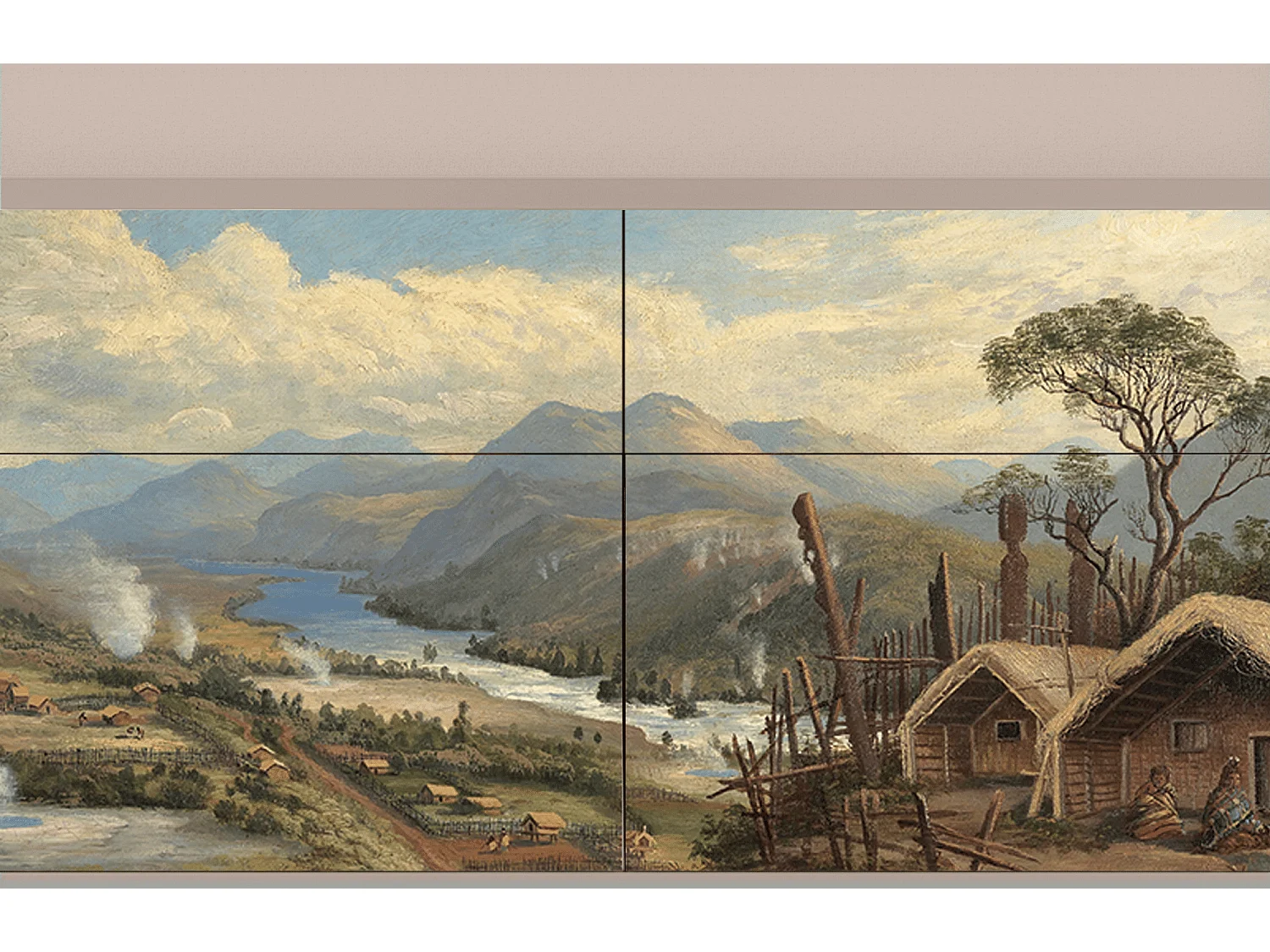 Credenza - 115x85x48 cm - BS4 - View Across the Plains , Latte