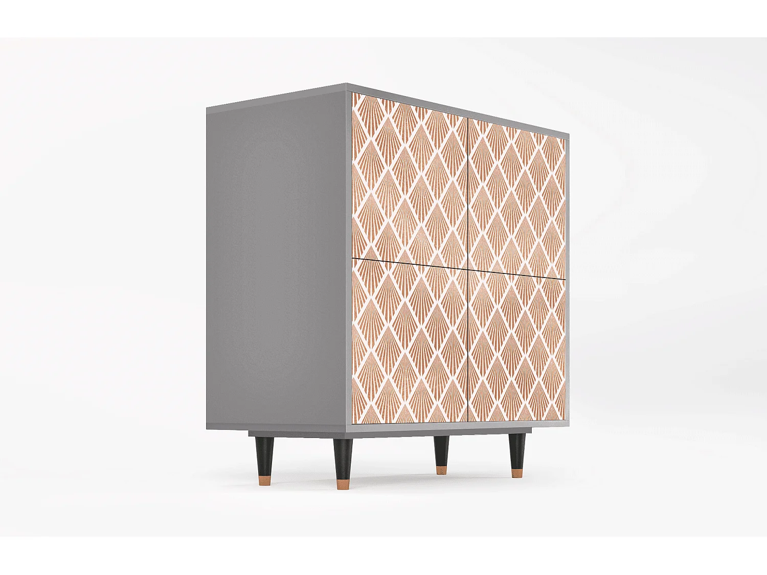 Dressoir - 94x96x48 cm - BS3 - Pastel Sunrise, Grijs