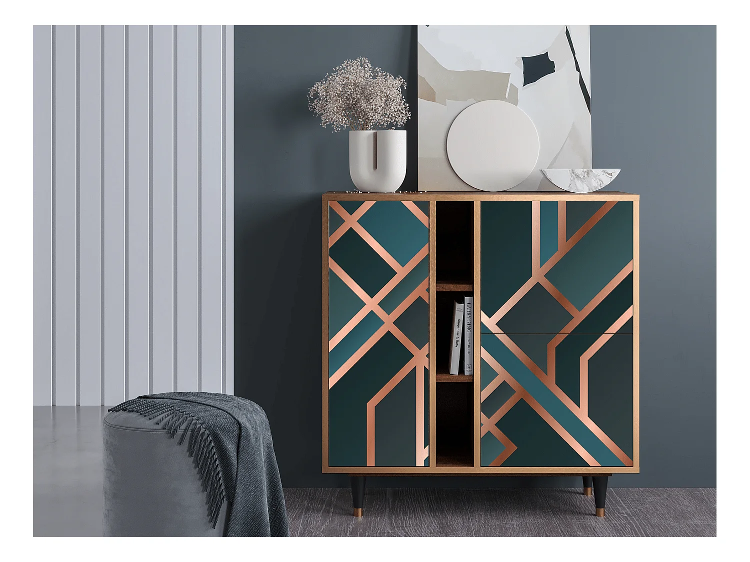Buffet - 94х96х41 cm - BS5 - Bronze Crossroad, Noyer