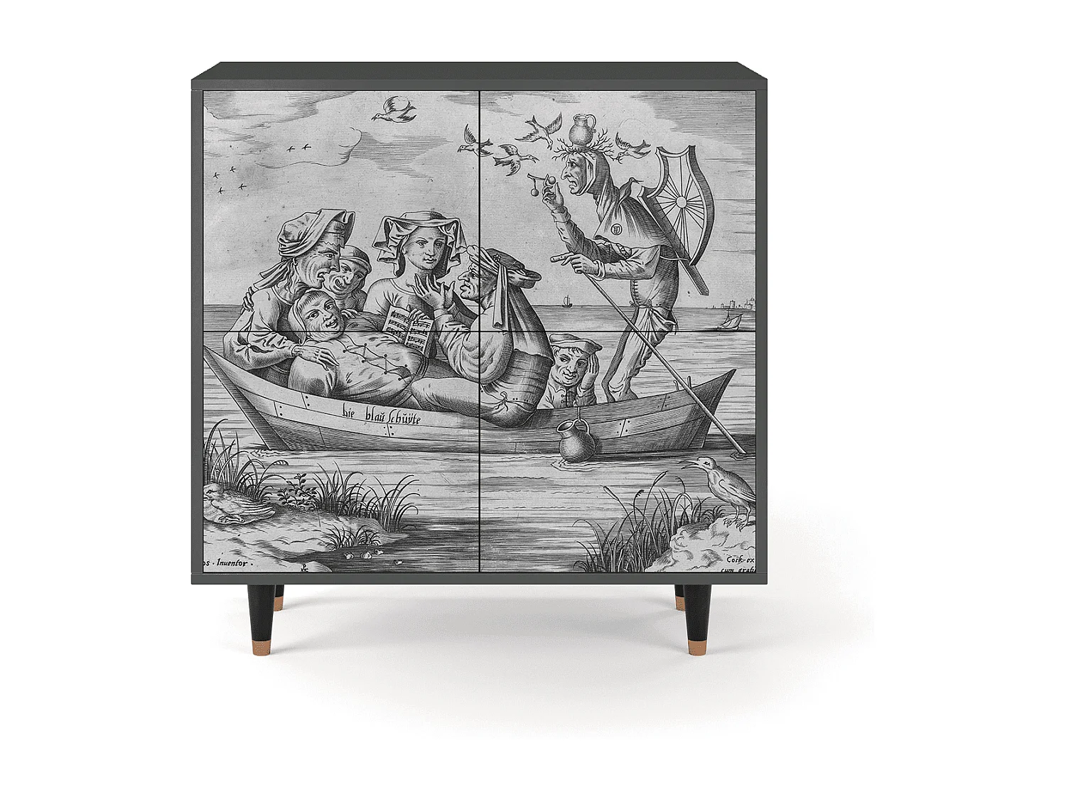 Credenza - 94x96x48 cm - BS3 - Blau Schuyte, Antracite