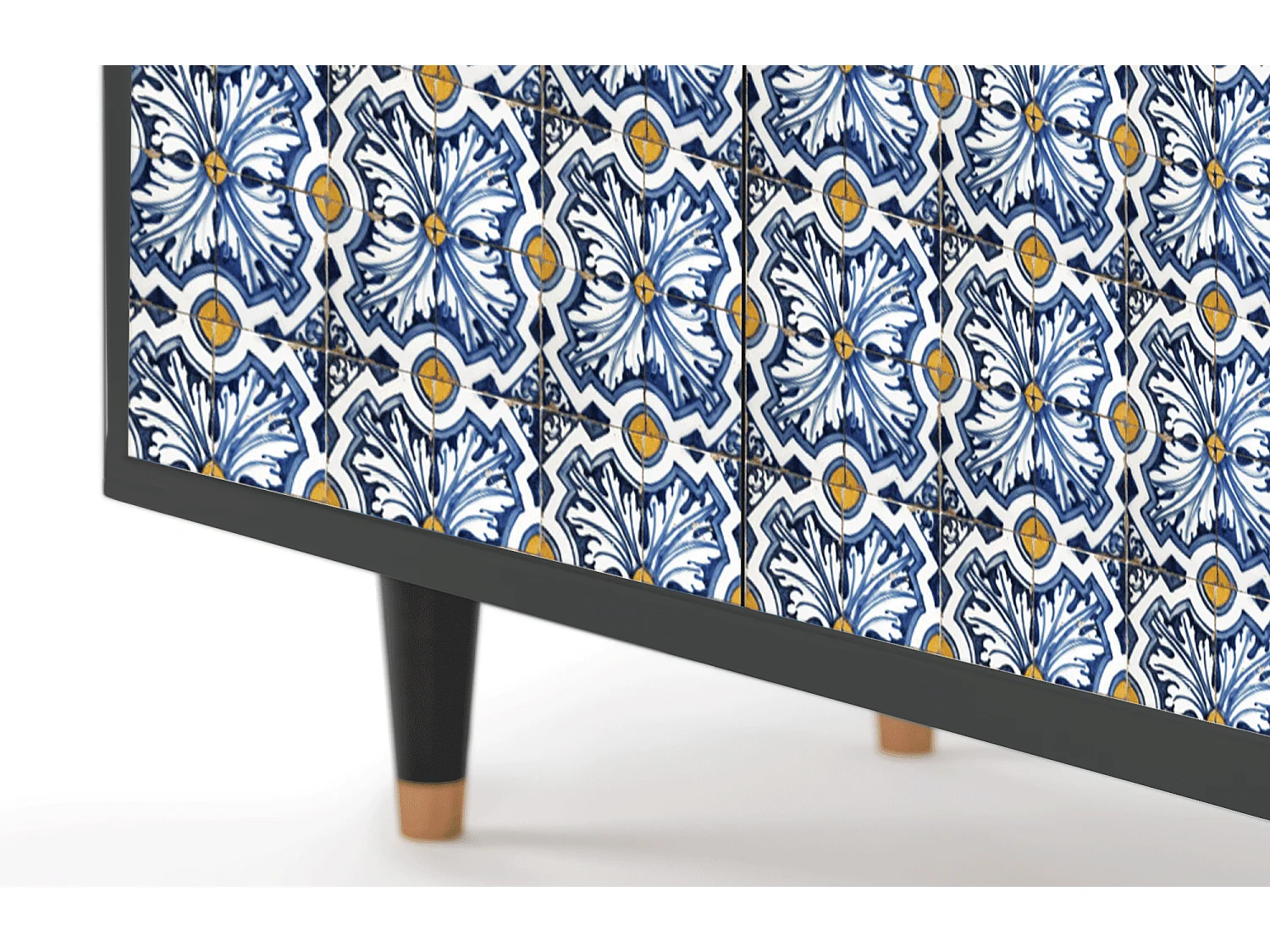 Kredens - 94x96x48 cm - BS3 - Lovely Cornflowers, Antracyt