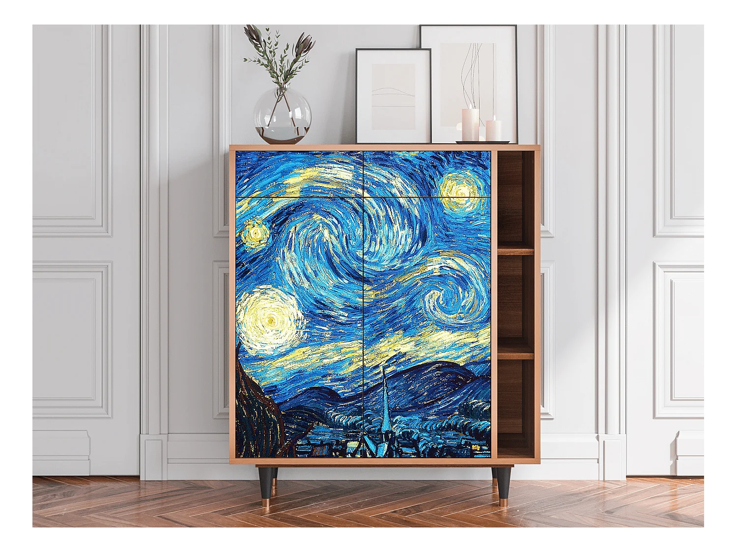Buffet - 96х110х41 cm - BS6 - The Starry Night  , Noyer