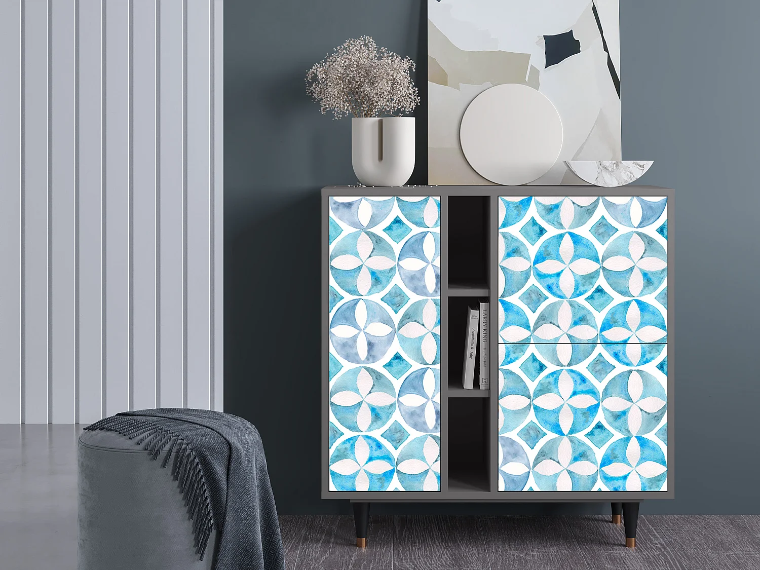 Kredens - 94х96х41 cm - BS5 - Porto Mood, Szary