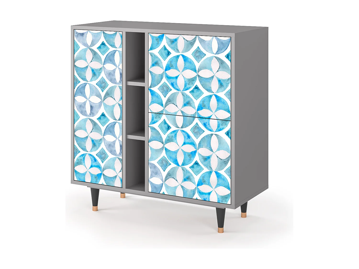 Kredens - 94х96х41 cm - BS5 - Porto Mood, Szary