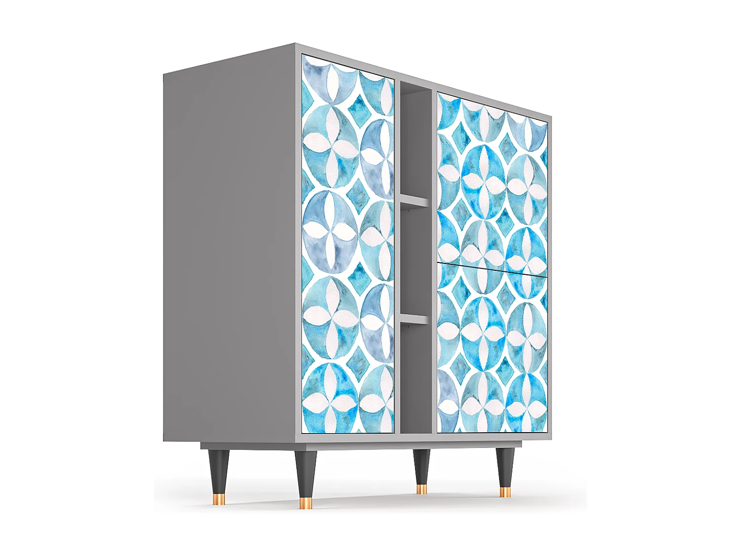 Kredens - 94х96х41 cm - BS5 - Porto Mood, Szary