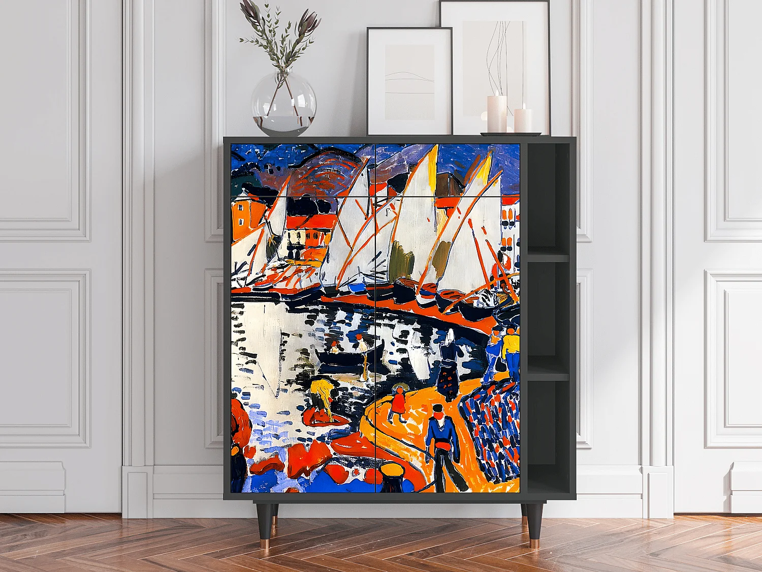 Dressoir - 96х110х41 cm - BS6 - Le Séchage des voiles , Antraciet