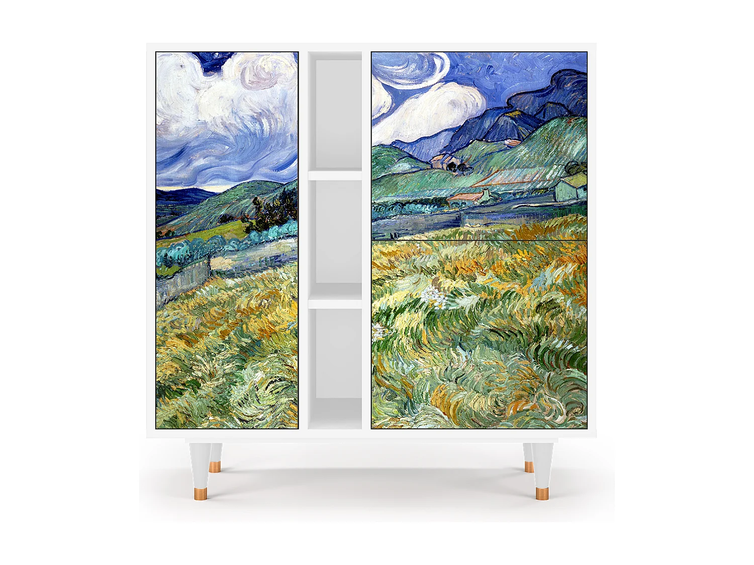 Dressoir - 94х96х41 cm - BS5 - Landscape, Wit