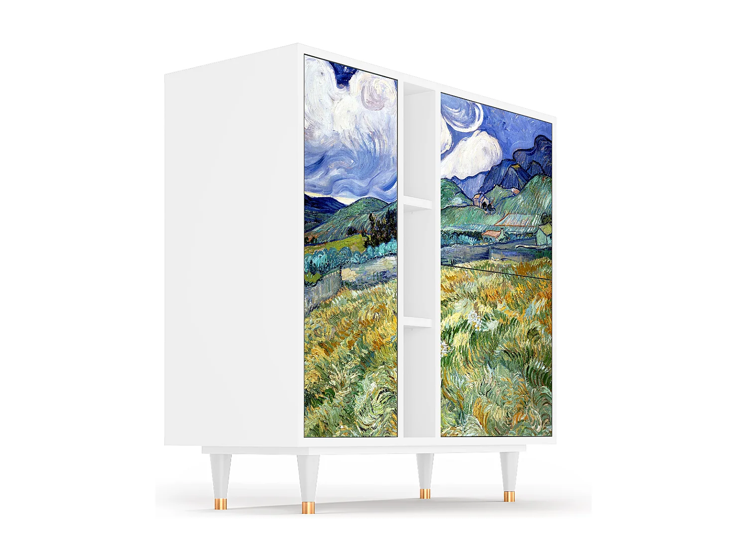 Dressoir - 94х96х41 cm - BS5 - Landscape, Wit