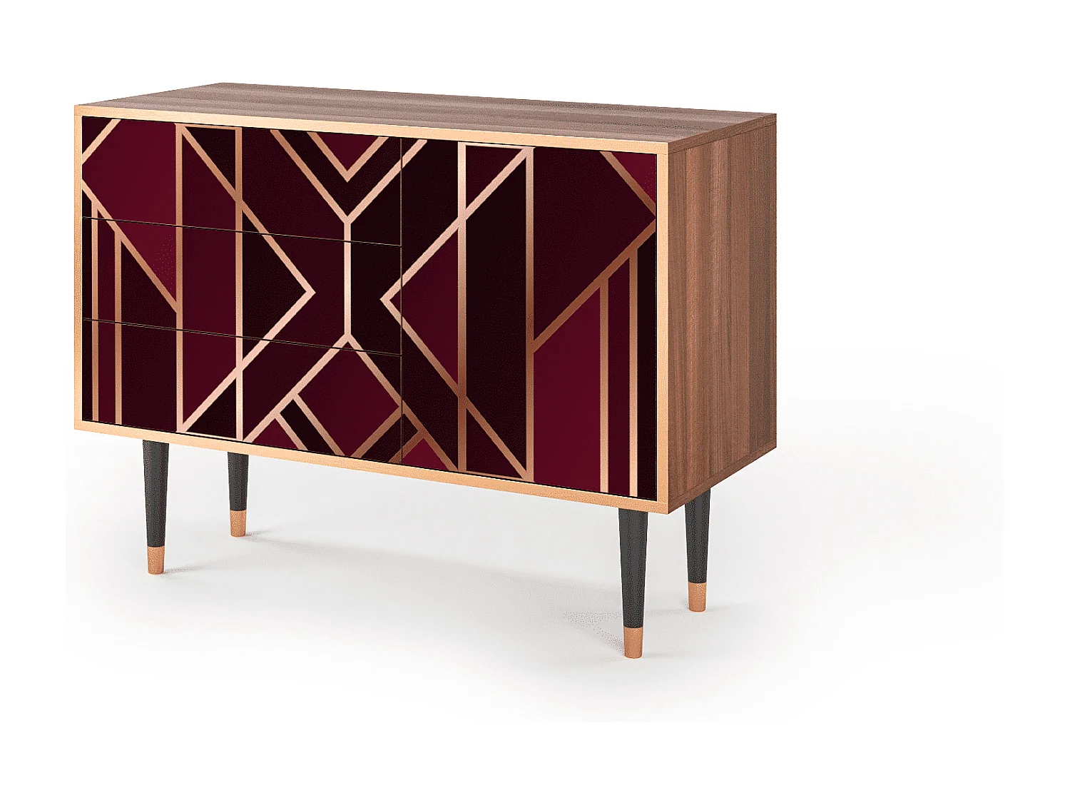 Credenza - 115х84х41 cm - S3 - Burgundy Jewelery, Noce