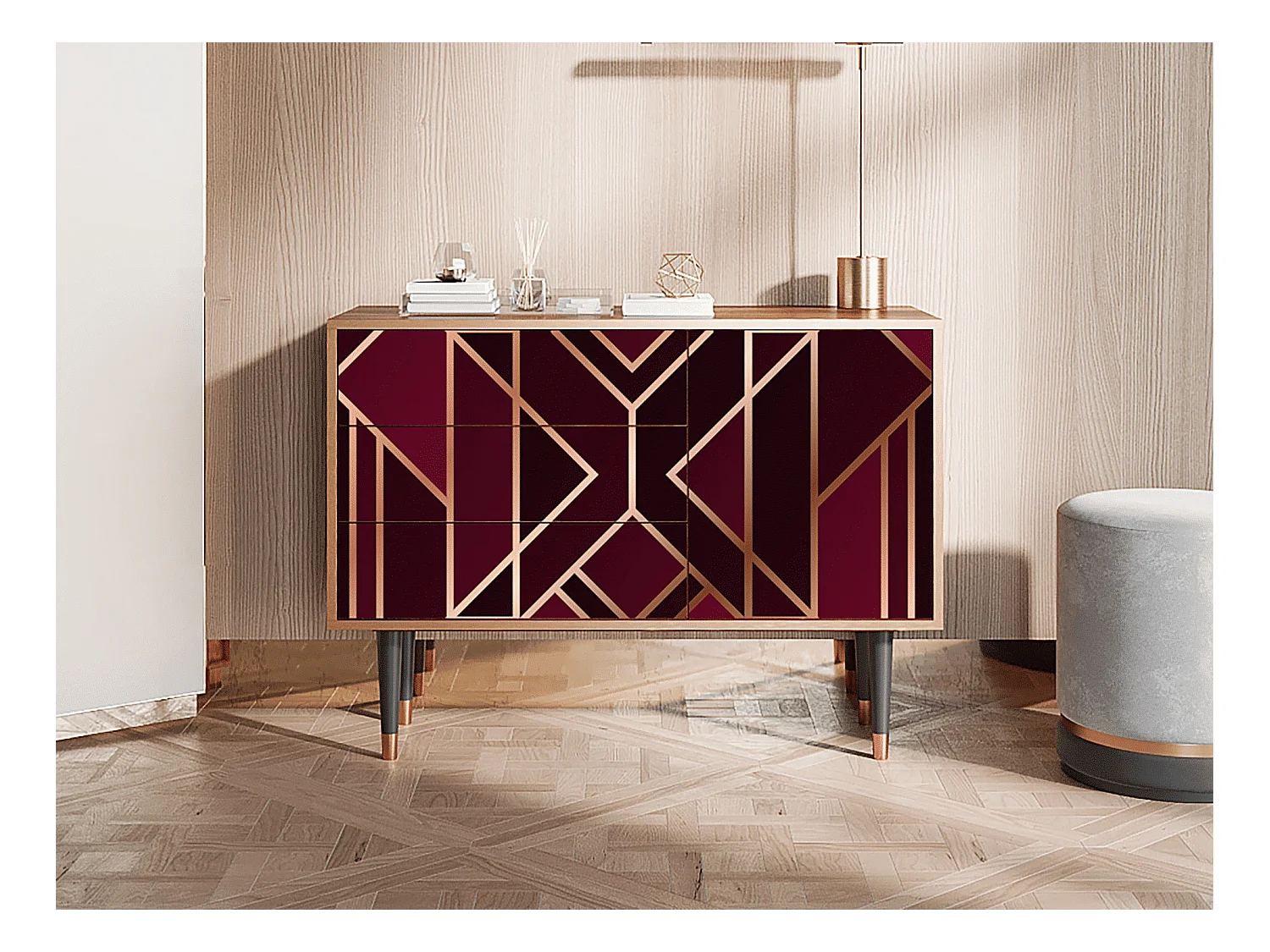Buffet - 115х84х41 cm - S3 - Burgundy Jewelery, Noyer