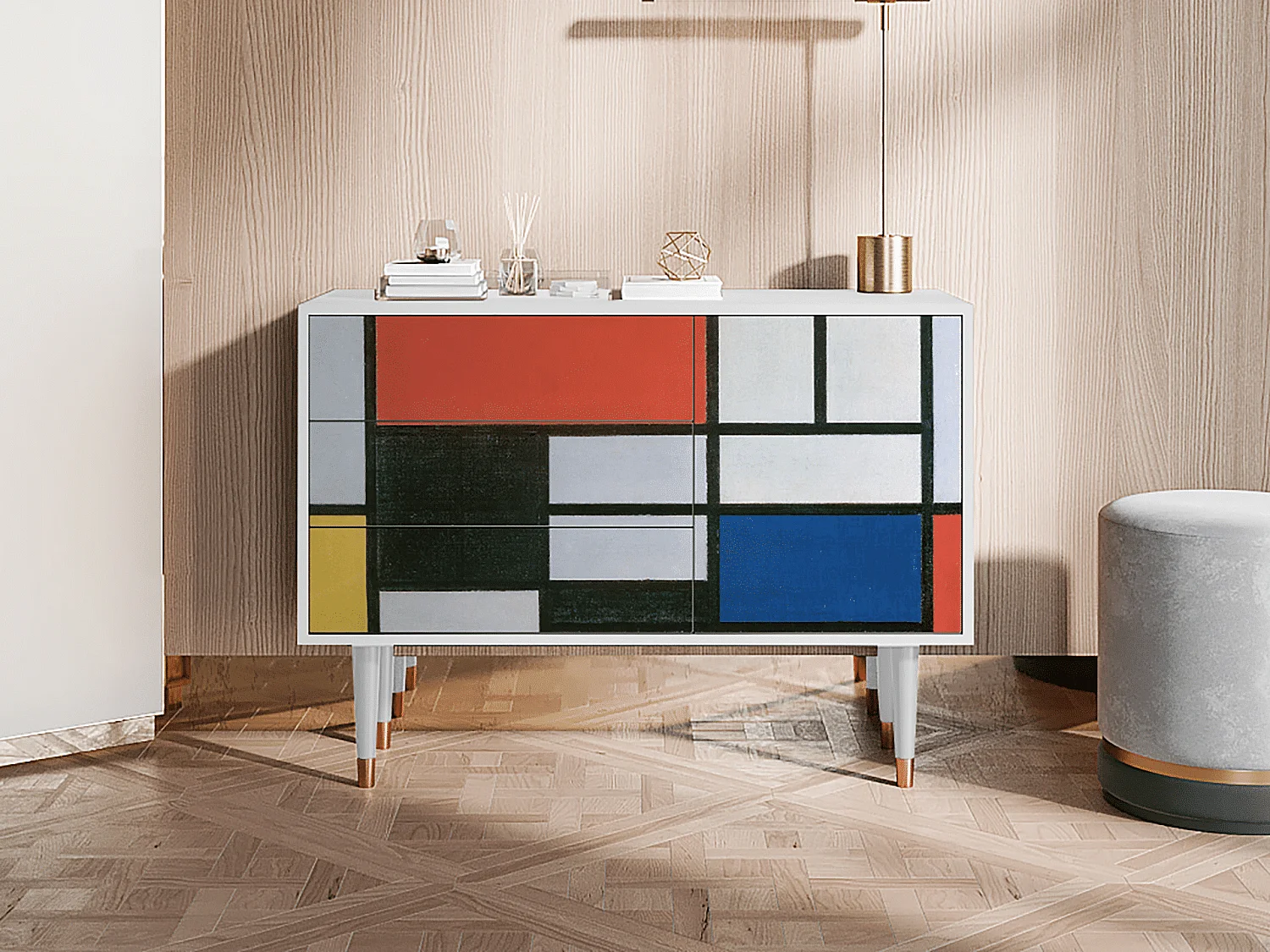 Aparador - 115х84х41 cm - S3 - Composition, Branco