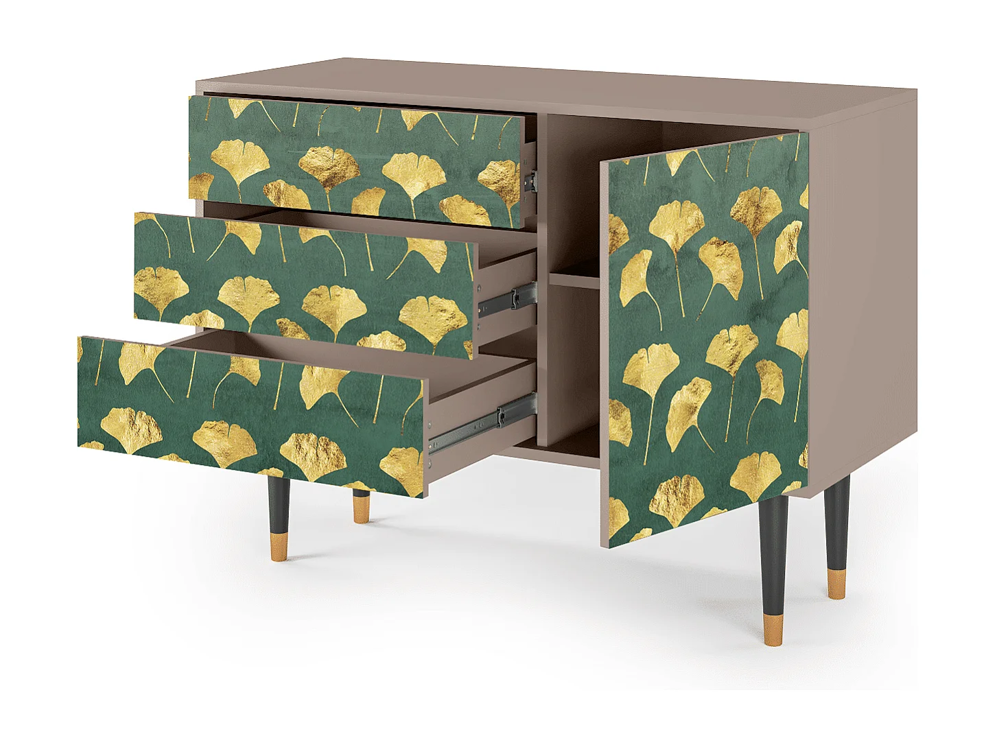 Sideboard - 115х84х41 cm - S3 - Gingko leaves, Latte