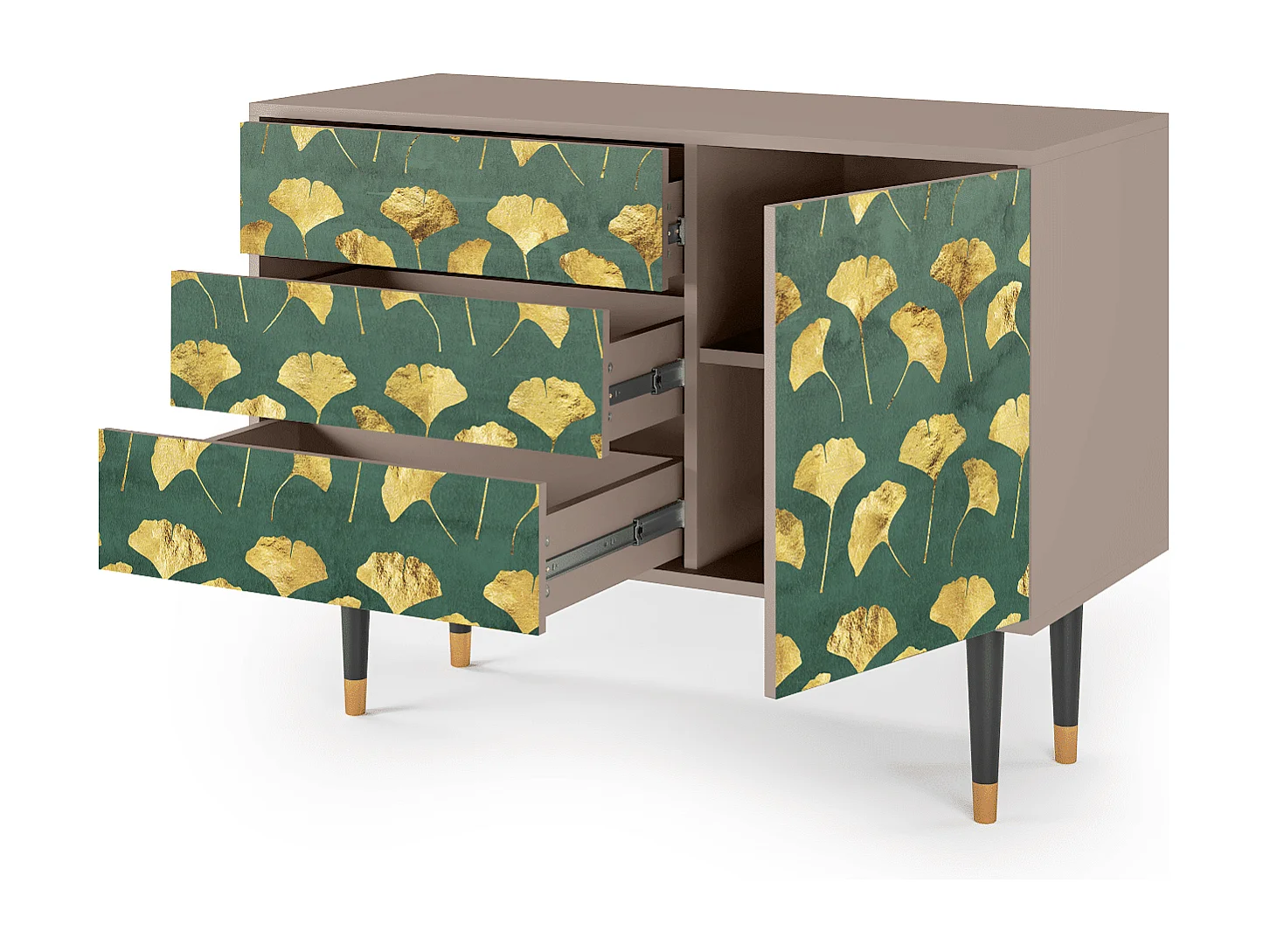 Credenza - 115х84х41 cm - S3 - Gingko leaves, Latte