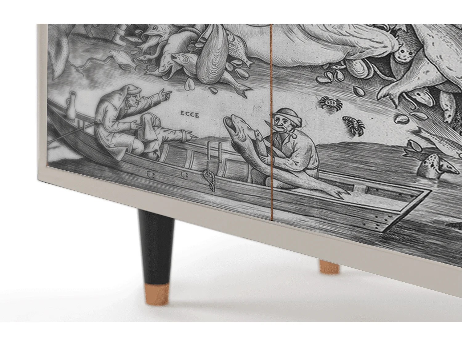 Dressoir - 94x96x48 cm - BS3 - Big Fish Eat Little, Zand