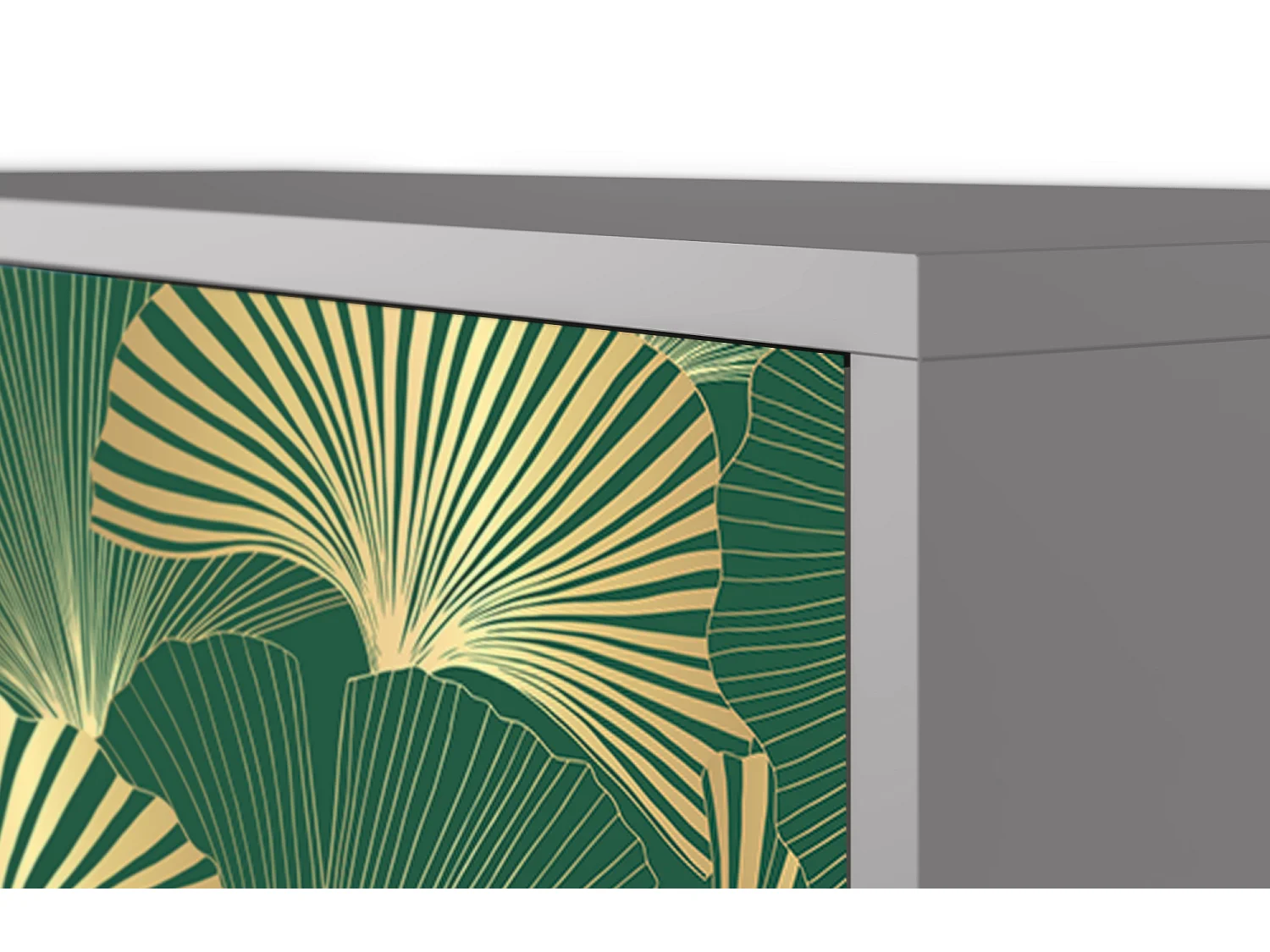 Kredens - 115х84х41 cm - S3 - Gold Ginkgo, Szary