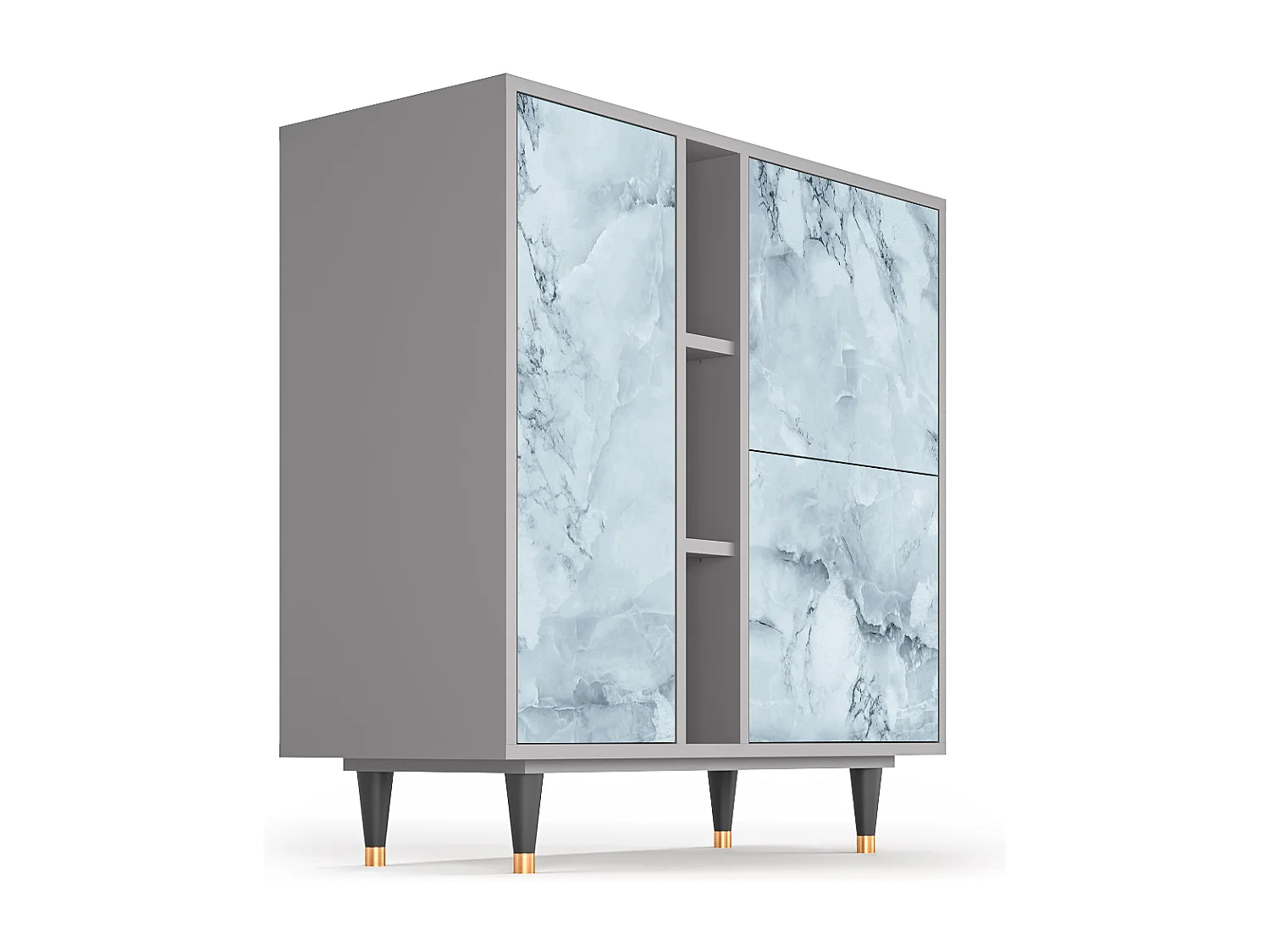 Kredens - 94х96х41 cm - BS5 - Glacial Colour, Szary