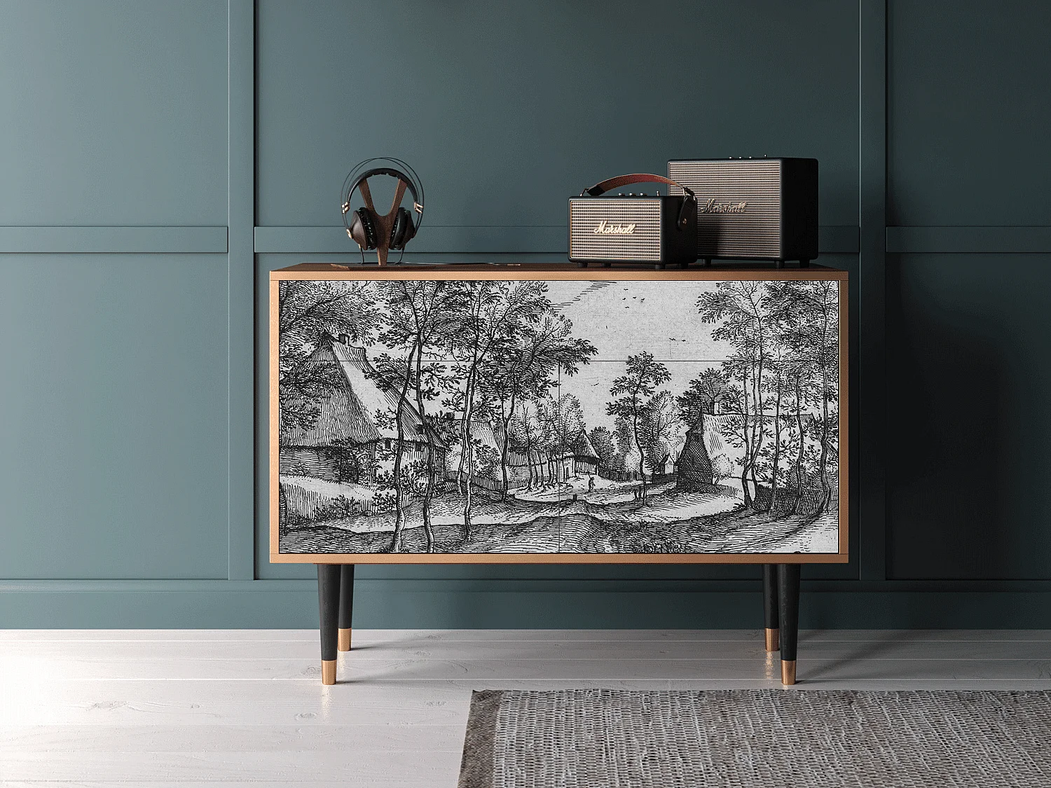 Buffet - 115x85x48 cm - BS4 - Village Road, Noyer